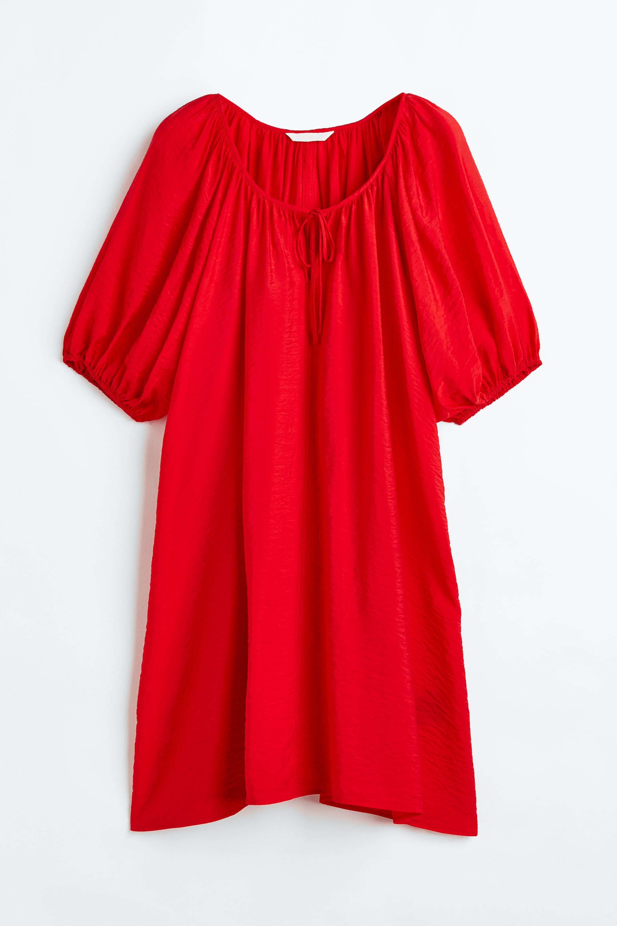 Xem ảnh lớn hơn: Váy tay bóng bay phồng - Màu đỏ - Ladies | H&M VN 1