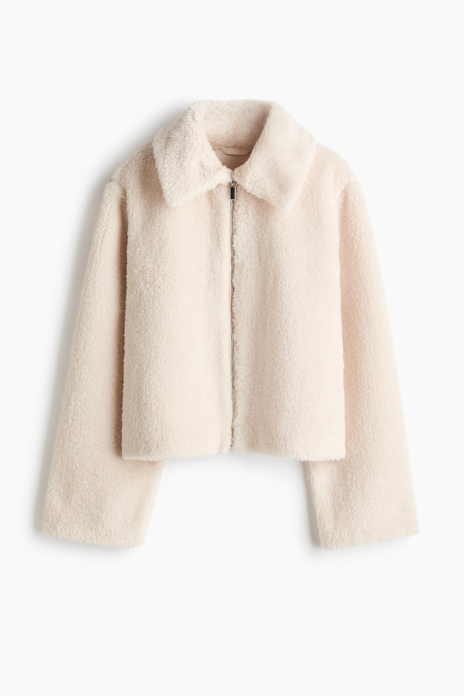 Saco en tejido peluche - Beige claro