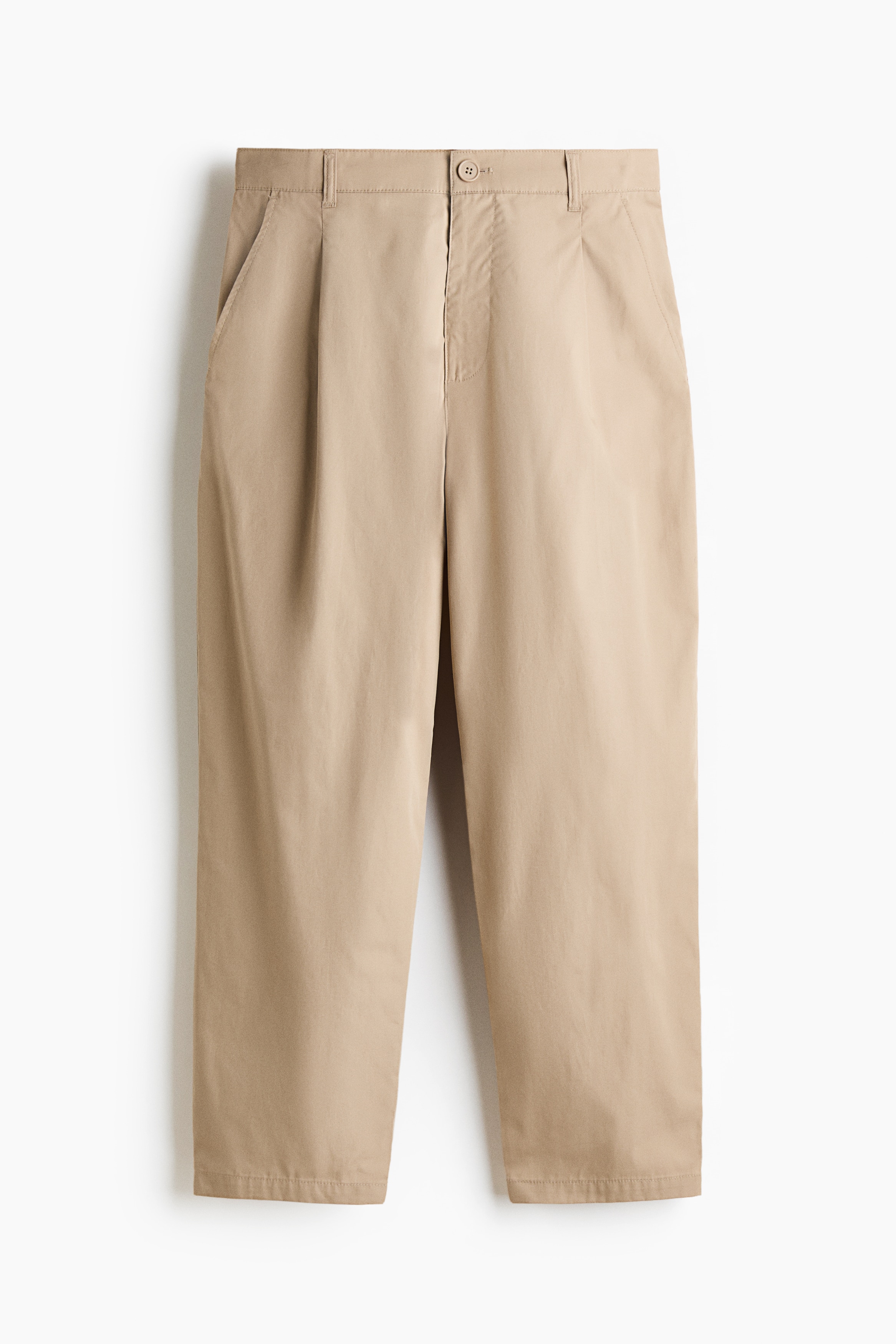 Loose Fit Trousers - Beige/Black