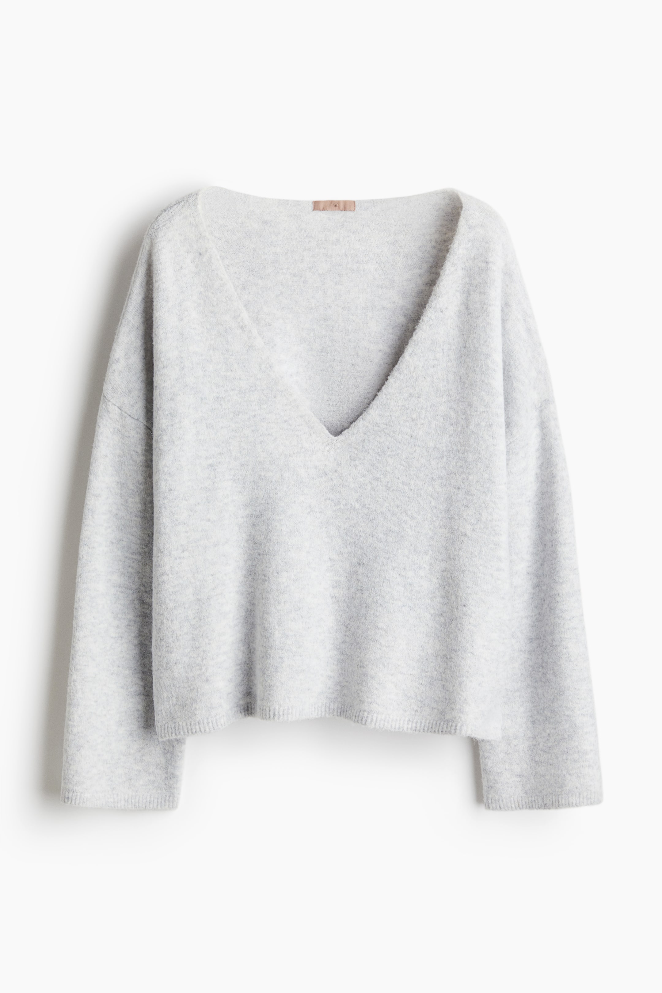 Fine-Knit V-Neck Sweater