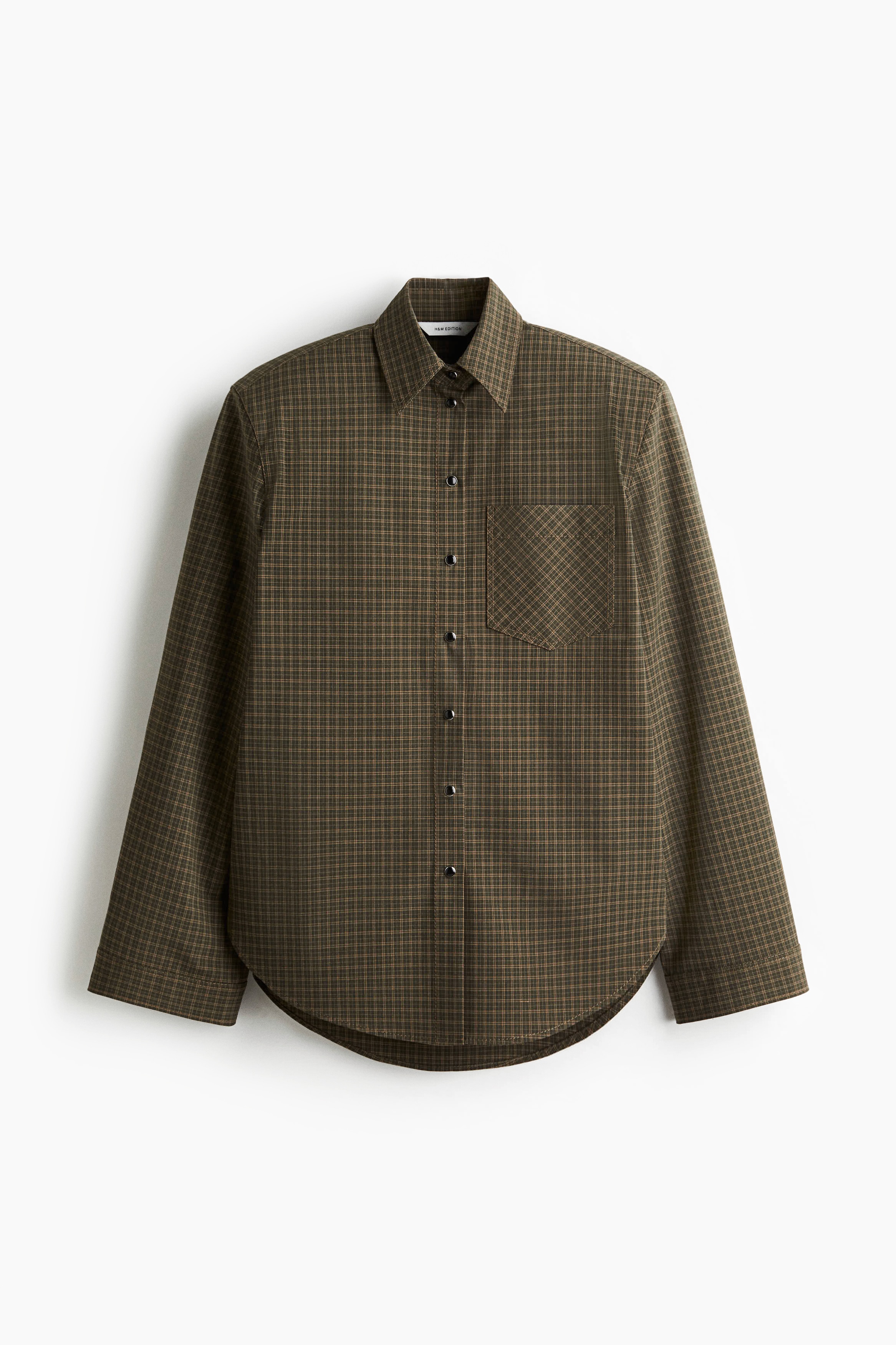 Shoulder Pad Shirt - Dark green/Check