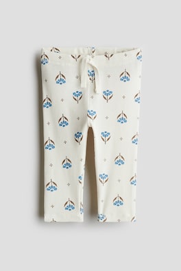 Ribbade bomullsleggings