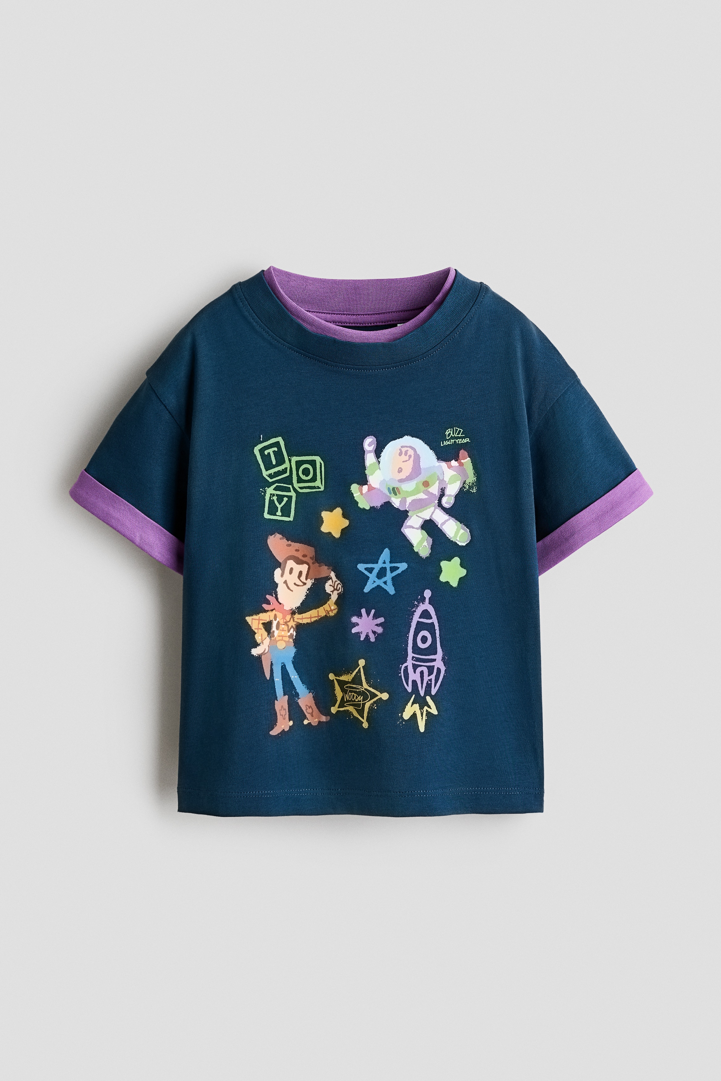 レイヤードルックプリントTシャツ - ダークブルー／トイ・ストーリー/ライトパープル／トイ・ストーリー/ホワイト／トイ・ストーリー/ブラック／トイ・ストーリー/ブラック／ミッキーマウス/クリーム／ミッキーマウス