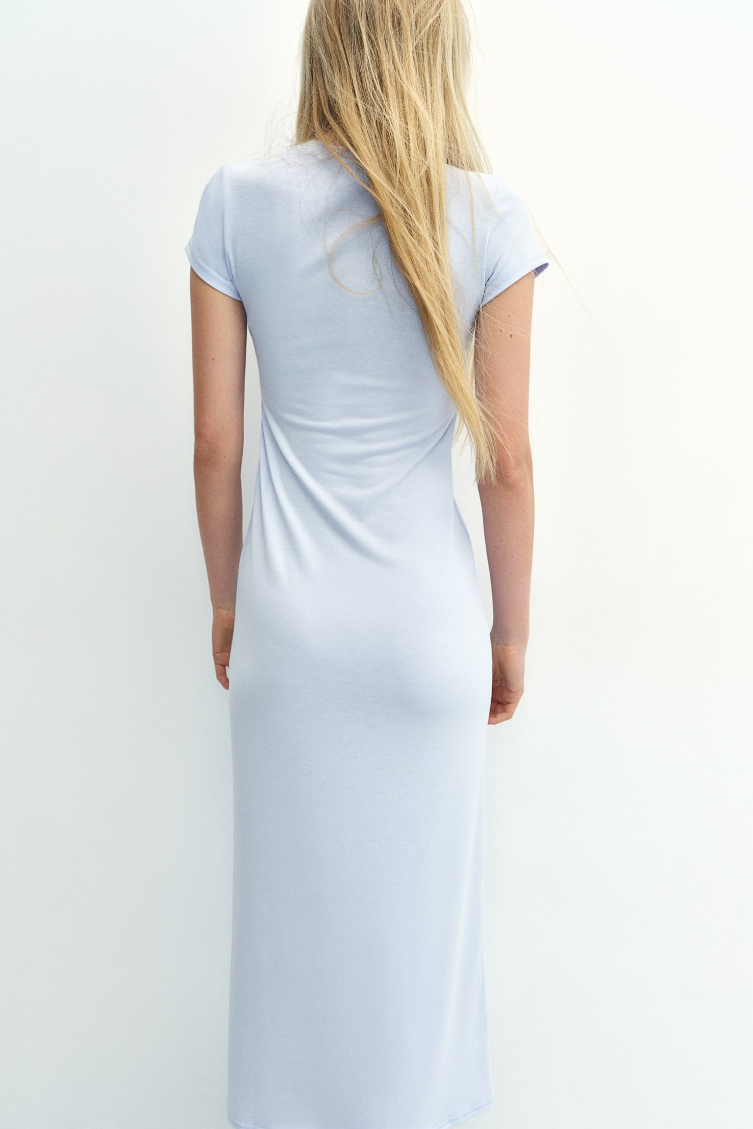 Jersey bodycon dress - Light blue/Light dusty pink/Dark grey/Light greige/Black/Navy blue - 4