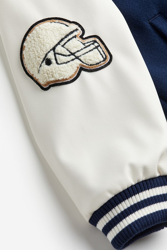 Embroidered baseball jacket - Navy blue/93 - 3