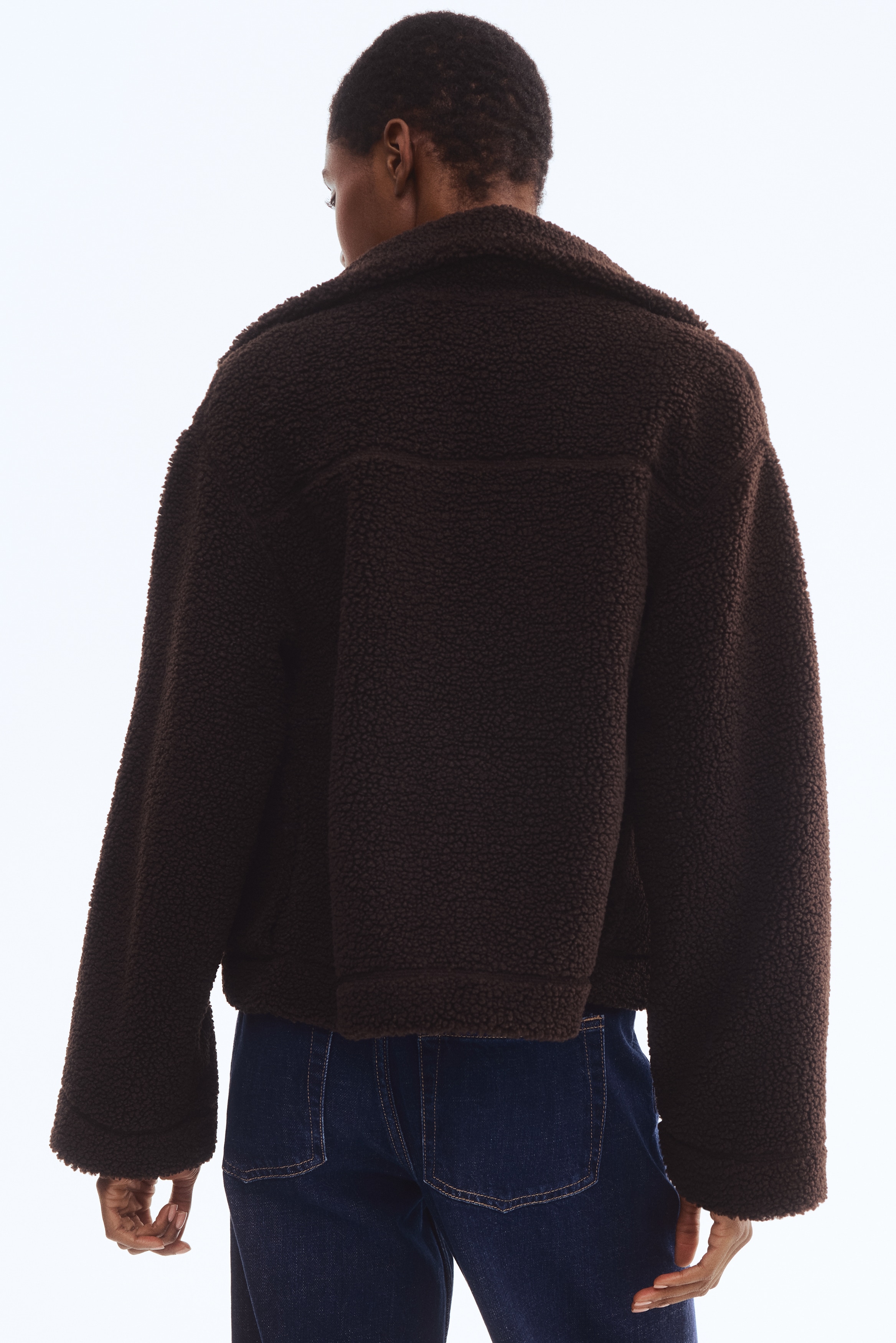 テディジャケット - ダークブラウン - レディース | H&M JP