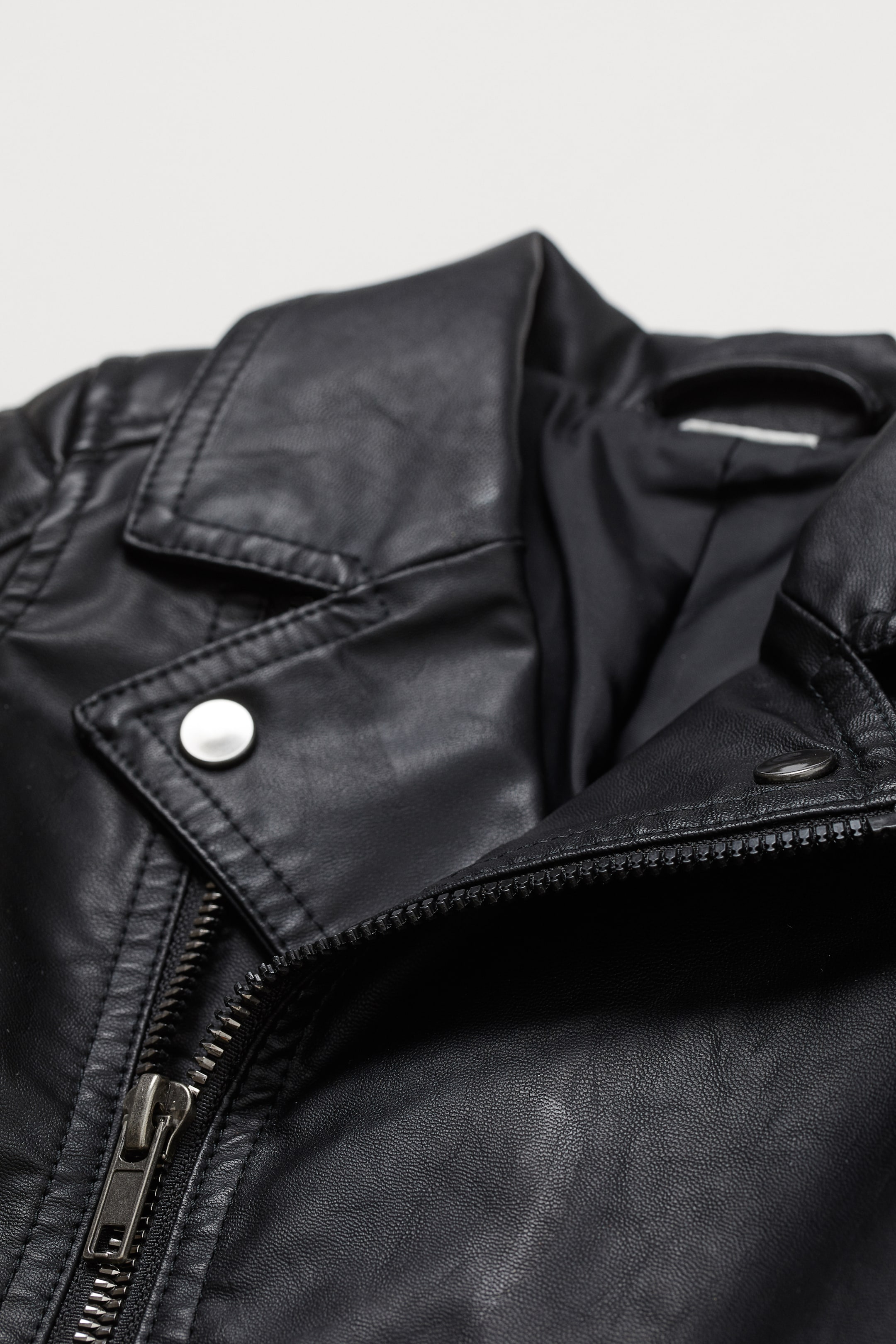 Προβολή μεγαλύτερης εικόνας: Μπουφάν biker από δερματίνη - Μαύρο - Kids | H&M GR 2