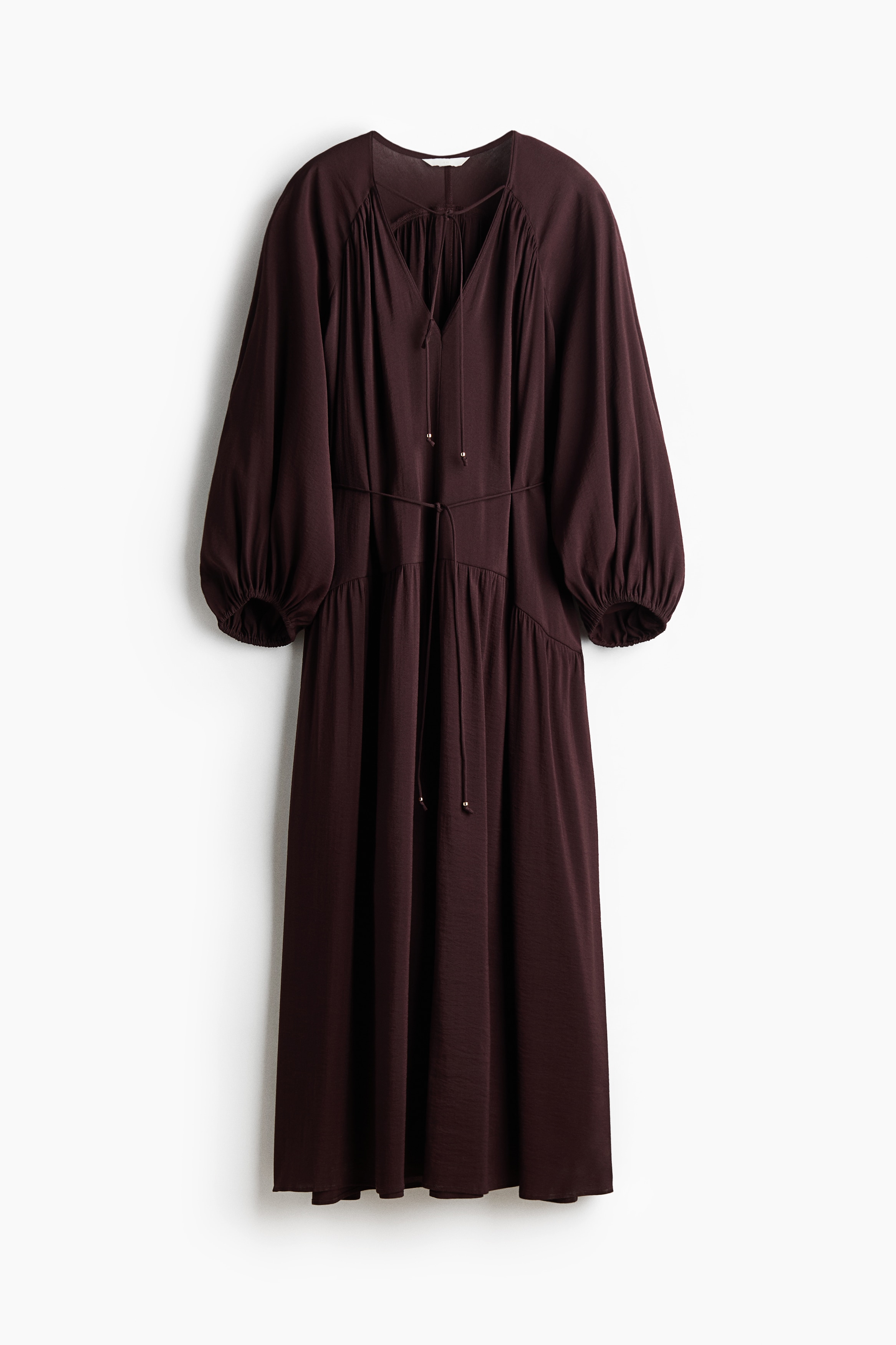 Oversized tunic dress - Dark brown/Dusty pink/Light beige/Patterned