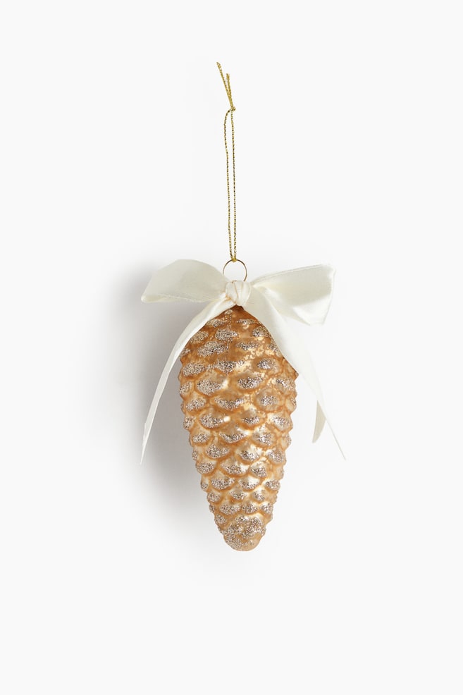 Décoration de Noël en verre - Doré/pomme de pin/Doré/bonhomme en pain d'épices/Doré/sapin de Noël/Doré/champignon/Rouge/pomme/Doré/champignon/Doré/vin pétillant/Argenté/cygne/Argenté/hibou/Argenté/ours polaire/Vert/sapin de Noël/Rouge/maison/Transparent/verre de vin - 1