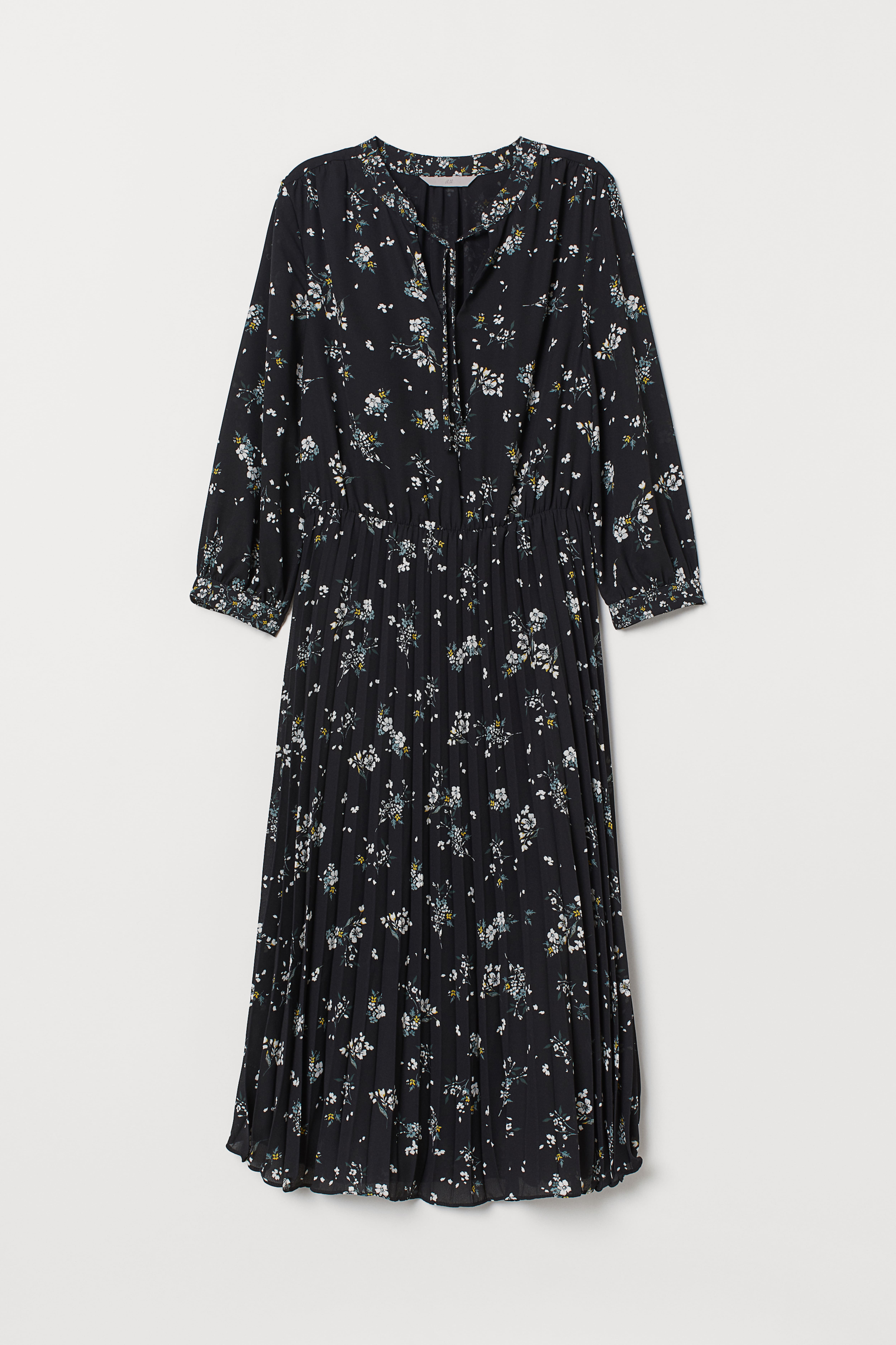 H&m black floral dress best sale