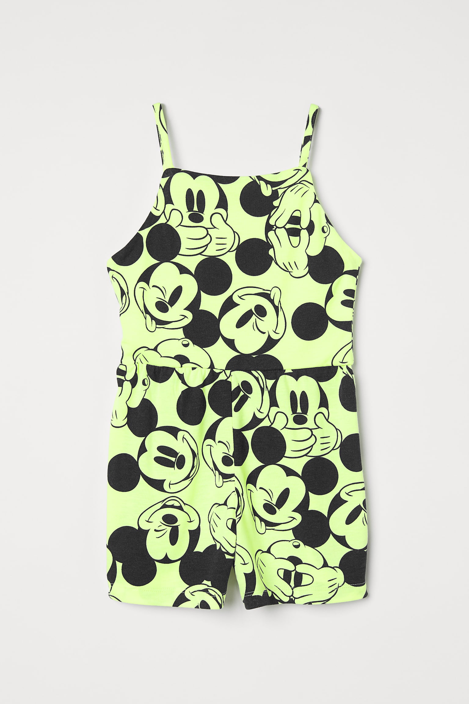 Print Playsuit - Light green/Mickey Mouse/Dark grey/The Rolling Stones - 1