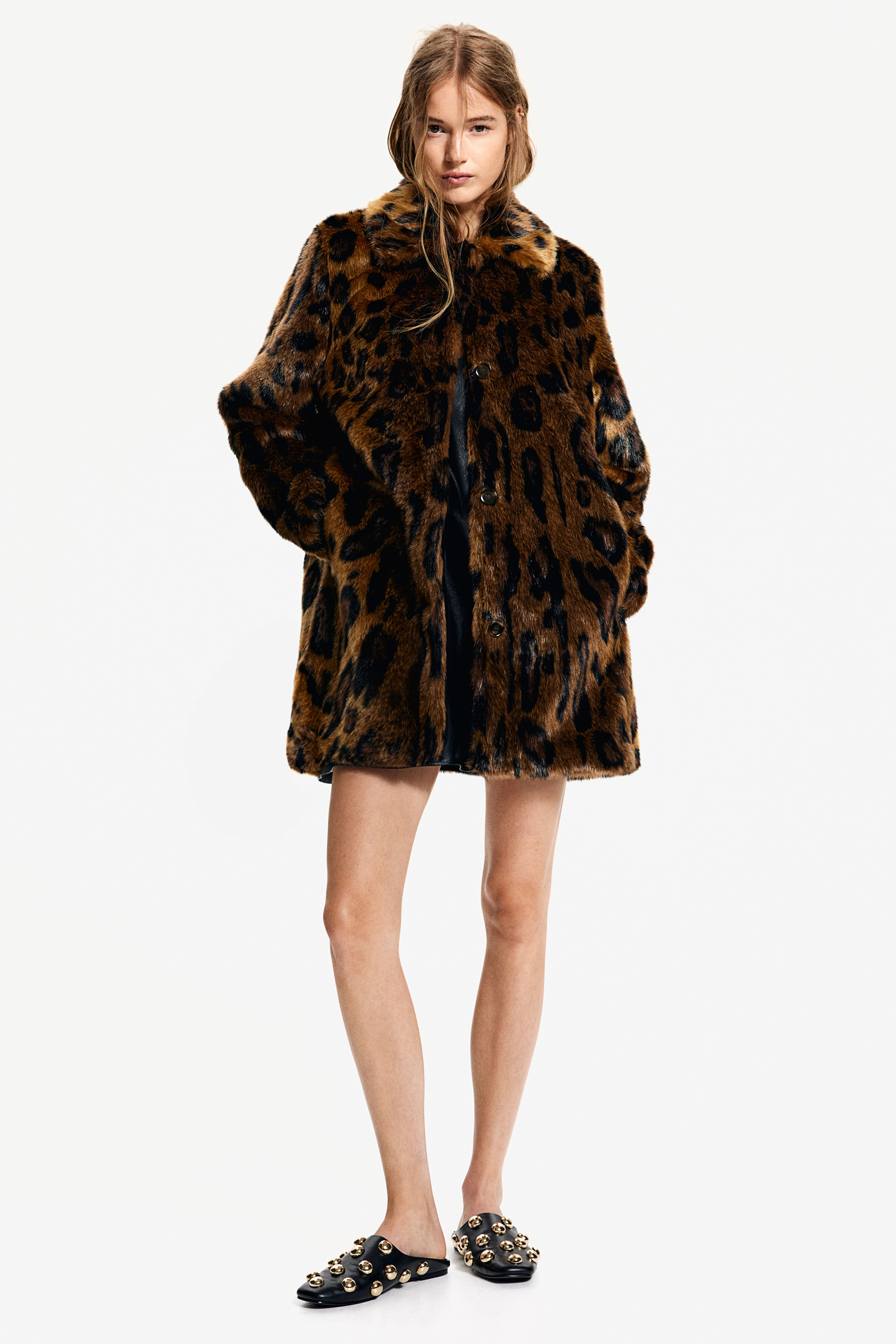 H and m brown fur coat hotsell