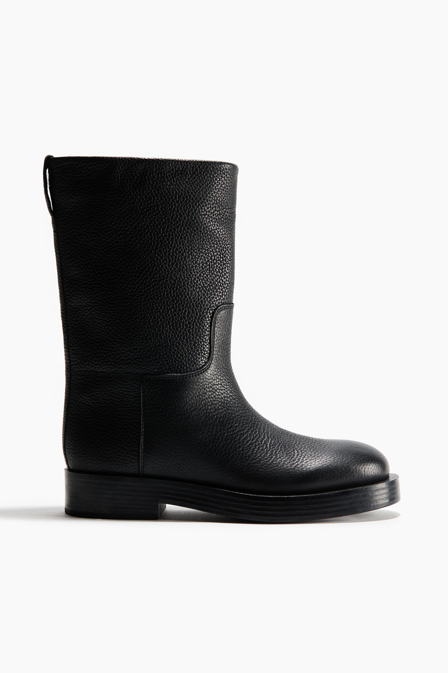 Женские ботинки H&M Leather Ankle, цвет: Чёрный — фото 1