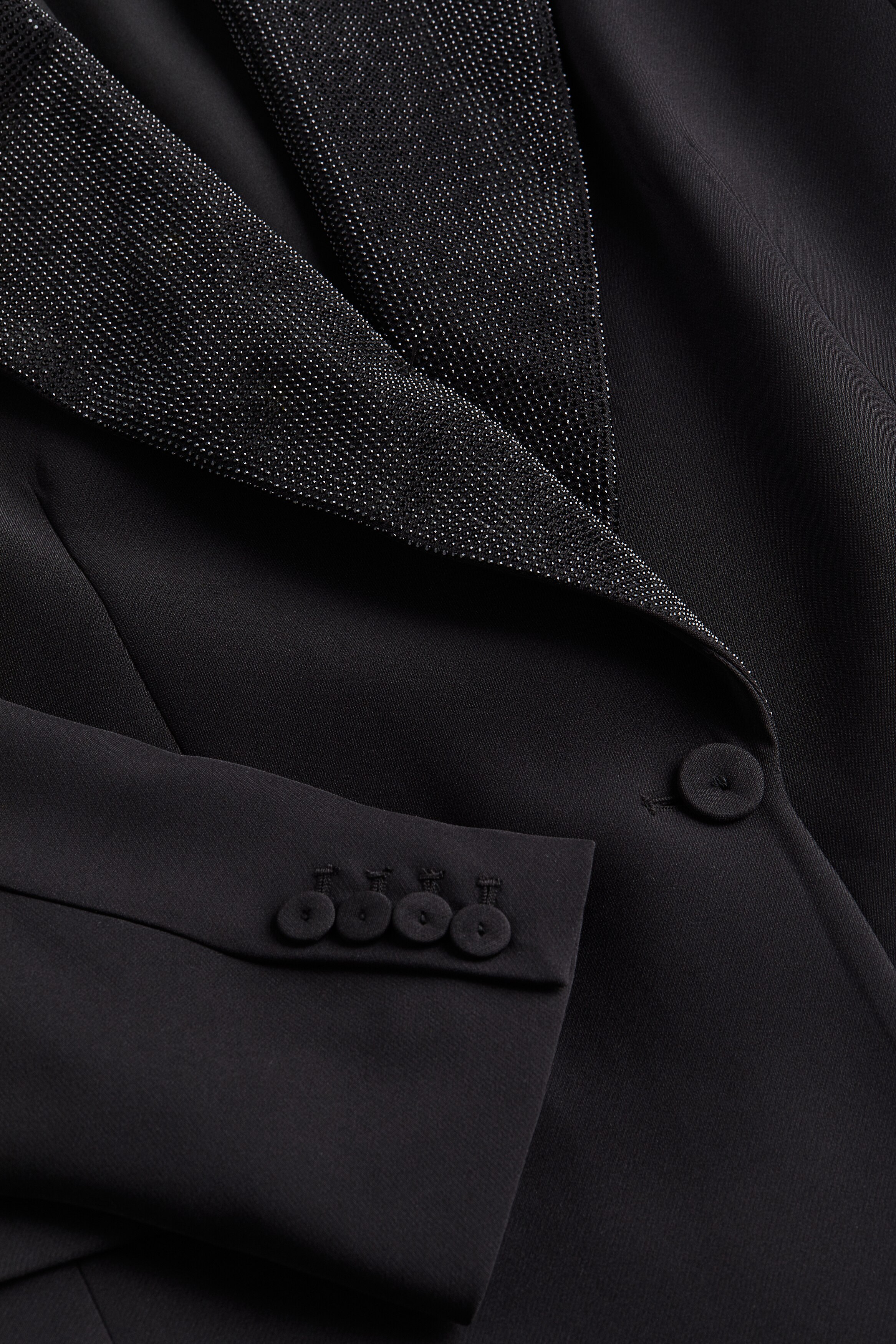 Rhinestone-embellished blazer - Black - Ladies | H&M SG