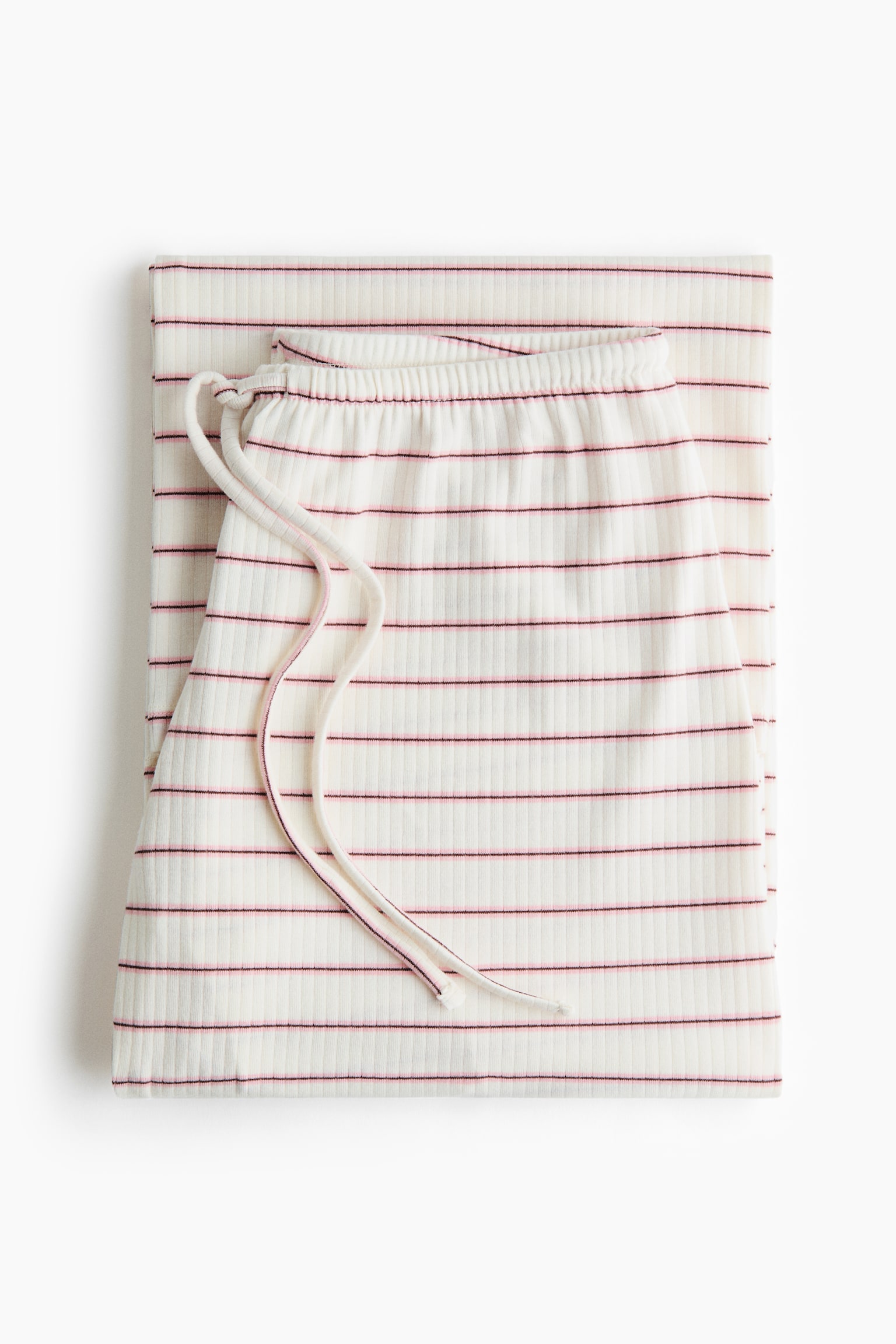 Pantalón en mezcla de algodón - Blanco/Rayas rosas/Negro/Franjas/Blanco/Franjas rosa claro/Café oscuro/Rayado/Blanco/Rayas azul claro - 2