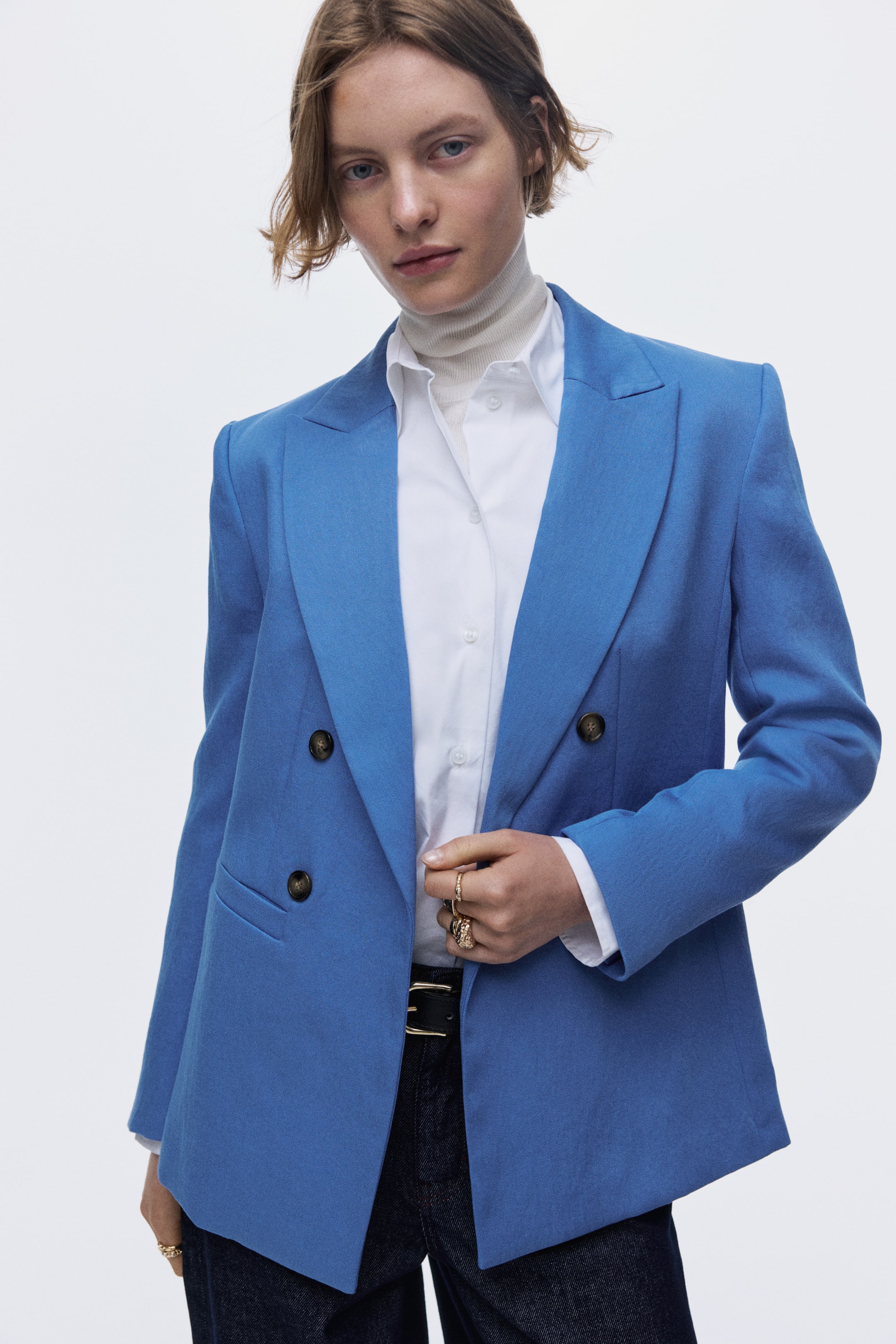 拡大画像を表示: ブレザー - ブルー - レディース | H&M JP 4