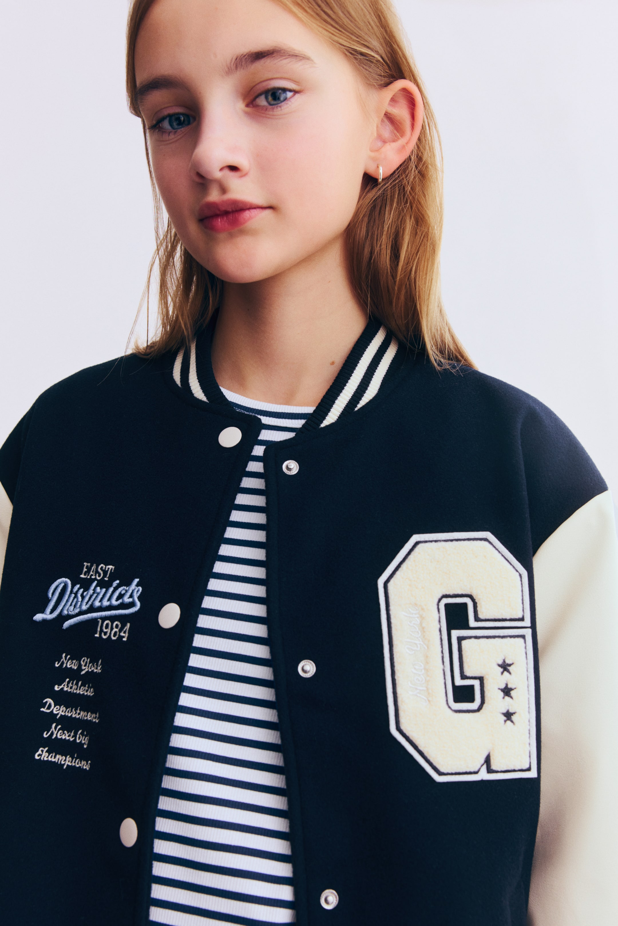 Детские куртки H&M Appliquéd Baseball Jacket — фото 4