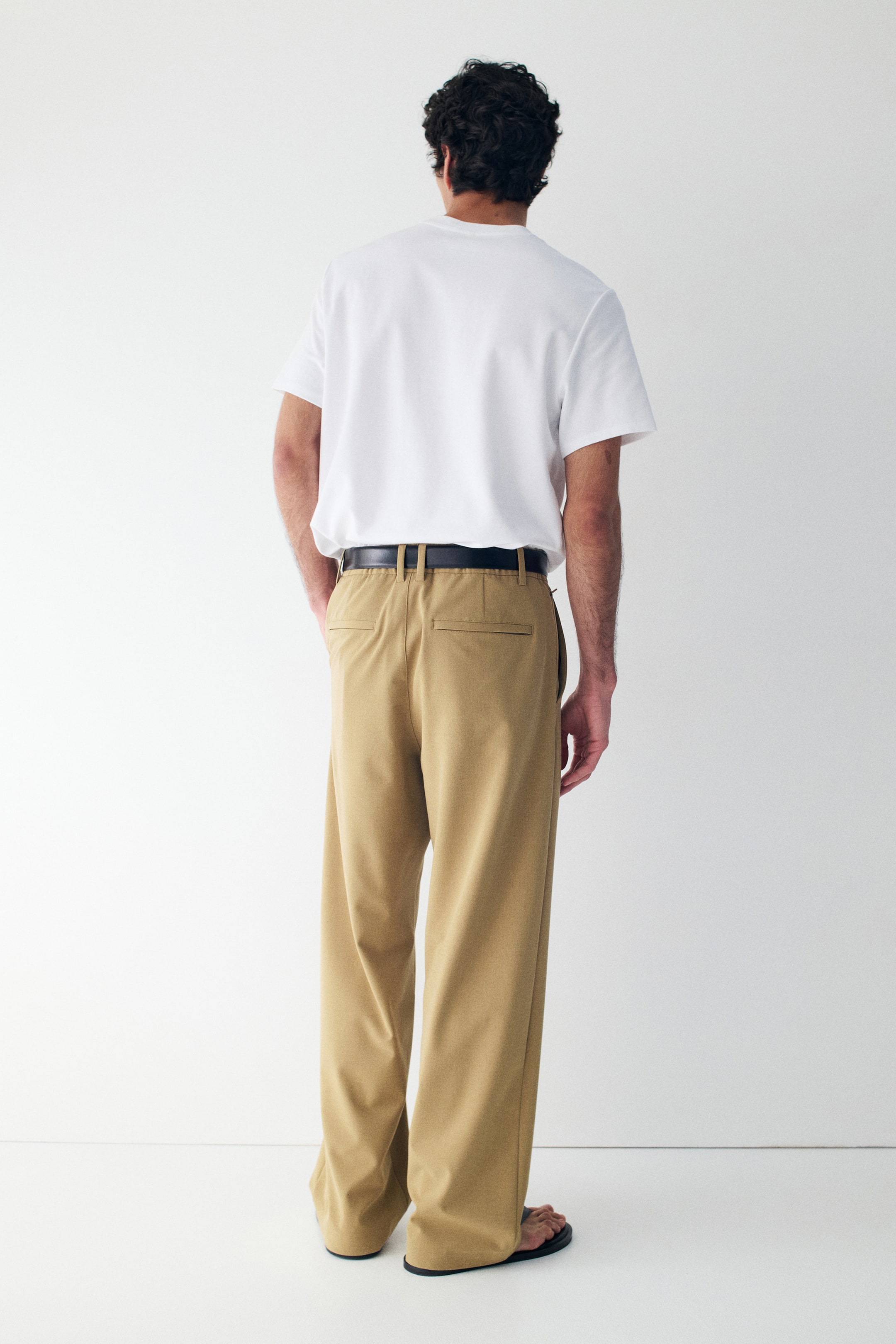 Мужские брюки H&M Four-Way Stretch Wide-Cut Pull-On Pants — фото 5