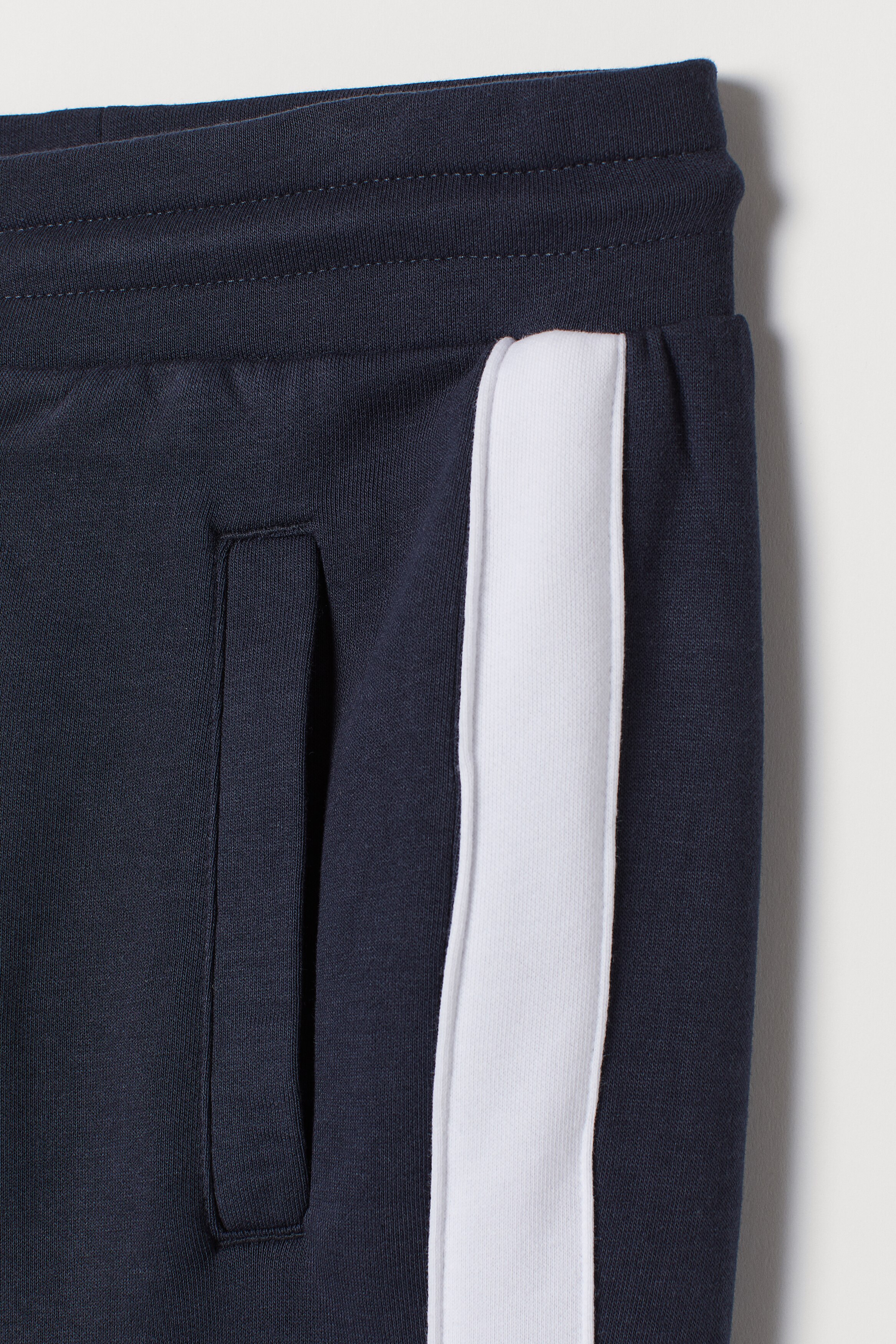 Joggers with side stripes - Black/White - Men | H\u0026M