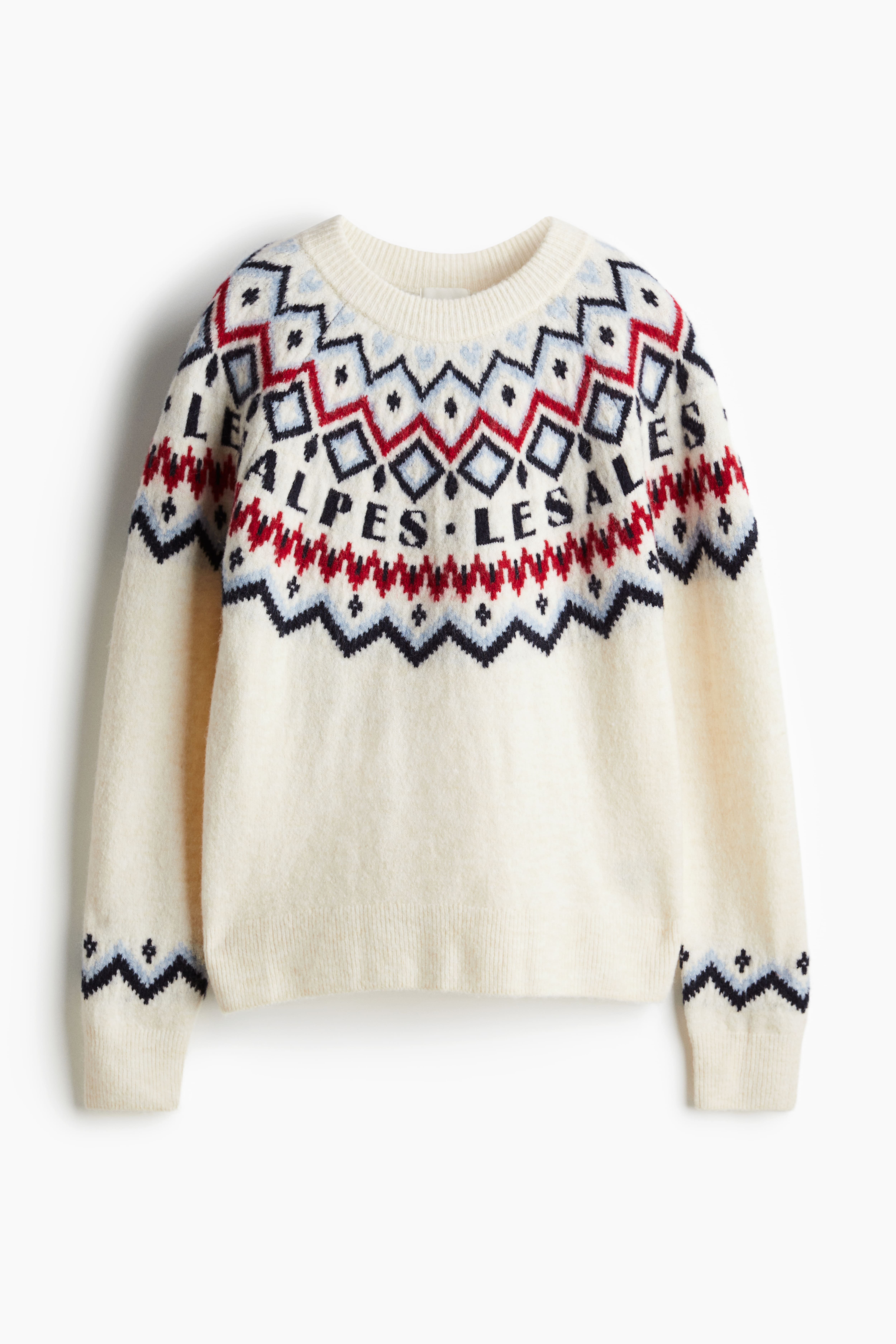 Chandail En Tricot Jacquard - Crème/Les Alpes - FEMME | H&M CA