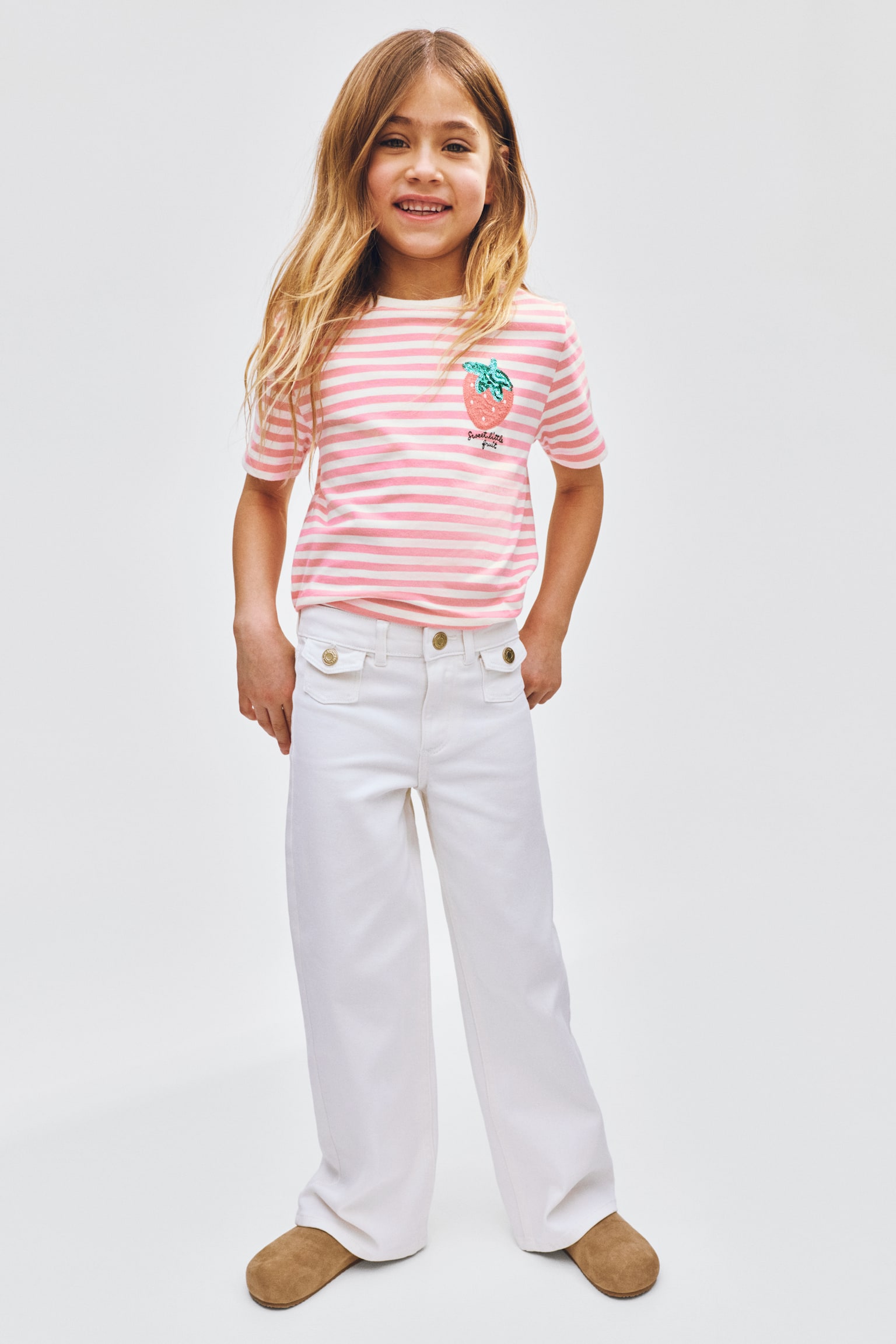 T-shirt avec motifs - Rose/fraise/Crème/Ciao/Blanc/marine/Marine/Rose clair/cœurs/Blanc/fraises/Crème/boucles - 3