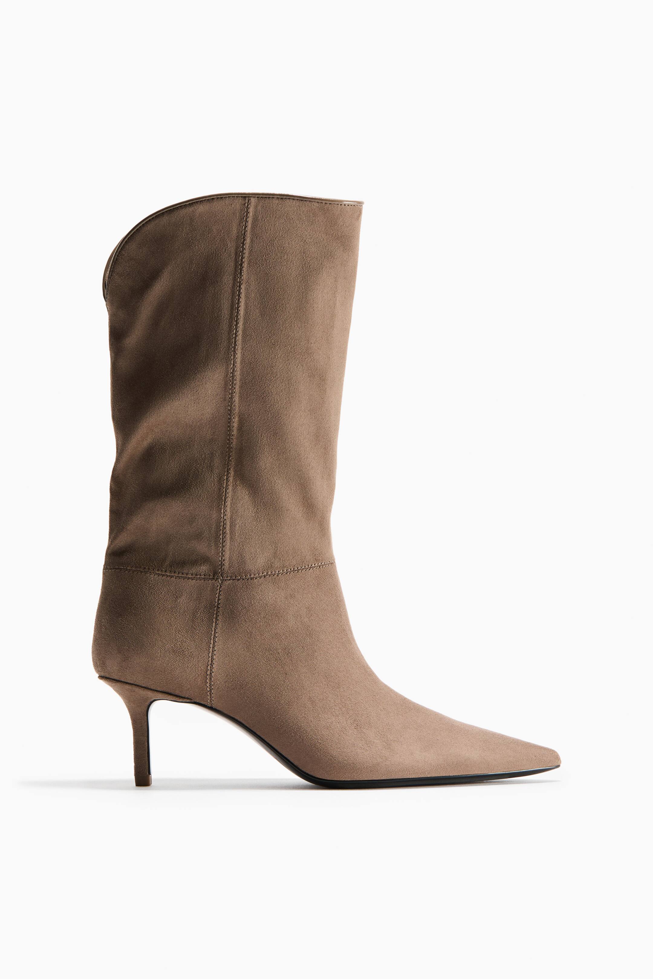View larger image: Heeled boots - Dark beige - Ladies | H&M 1