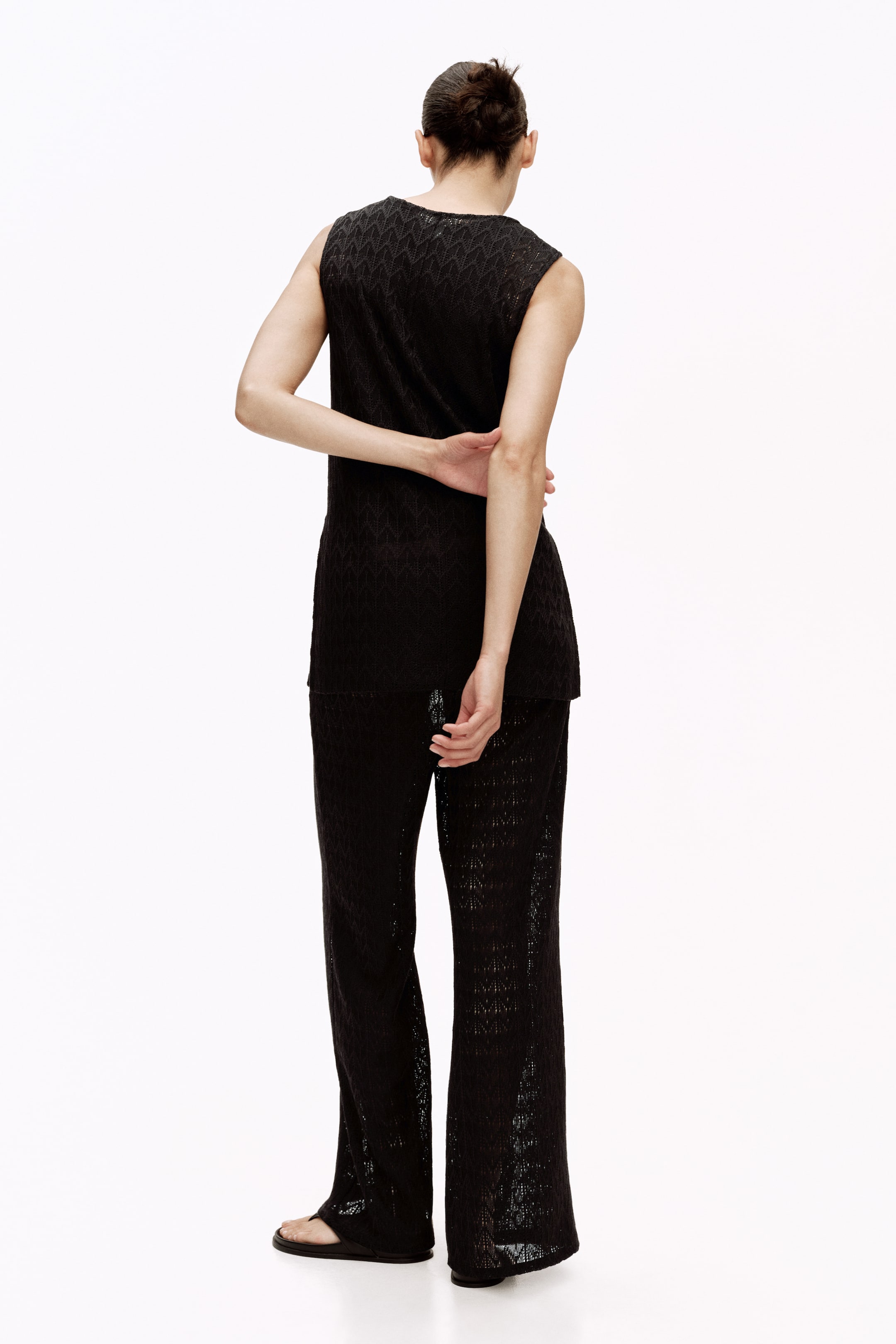 MAMA Pointelle-Knit Drawstring Pants