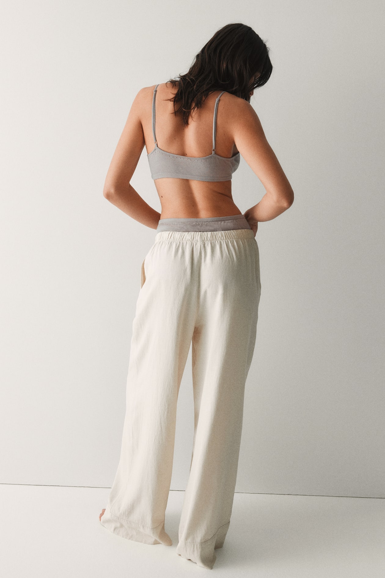 Wide-Leg Linen-Blend Pants - image 5