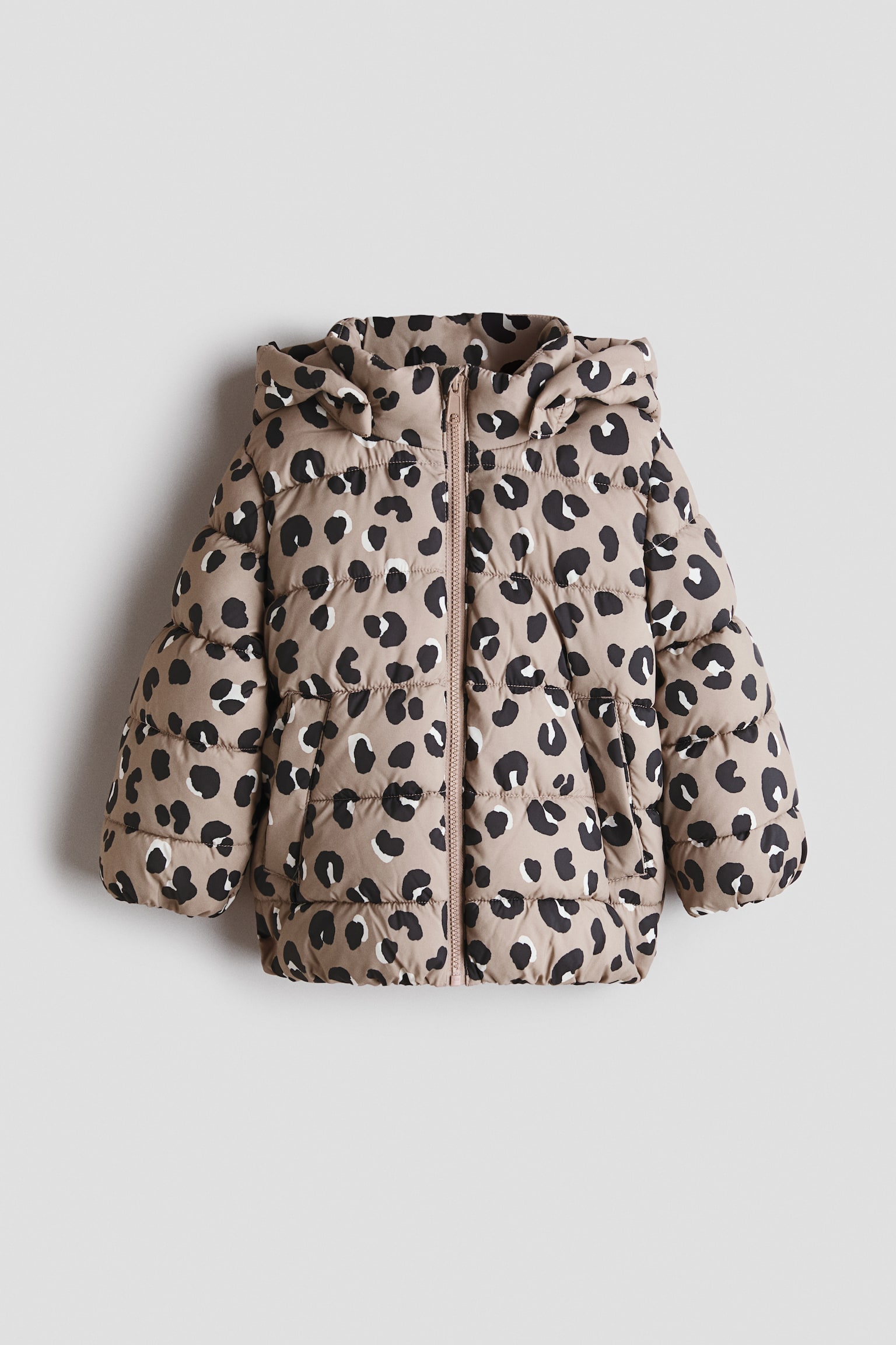 Water-repellent puffer jacket - Light mole/Leopard print/Old rose/Floral/Pink/Hearts - 1