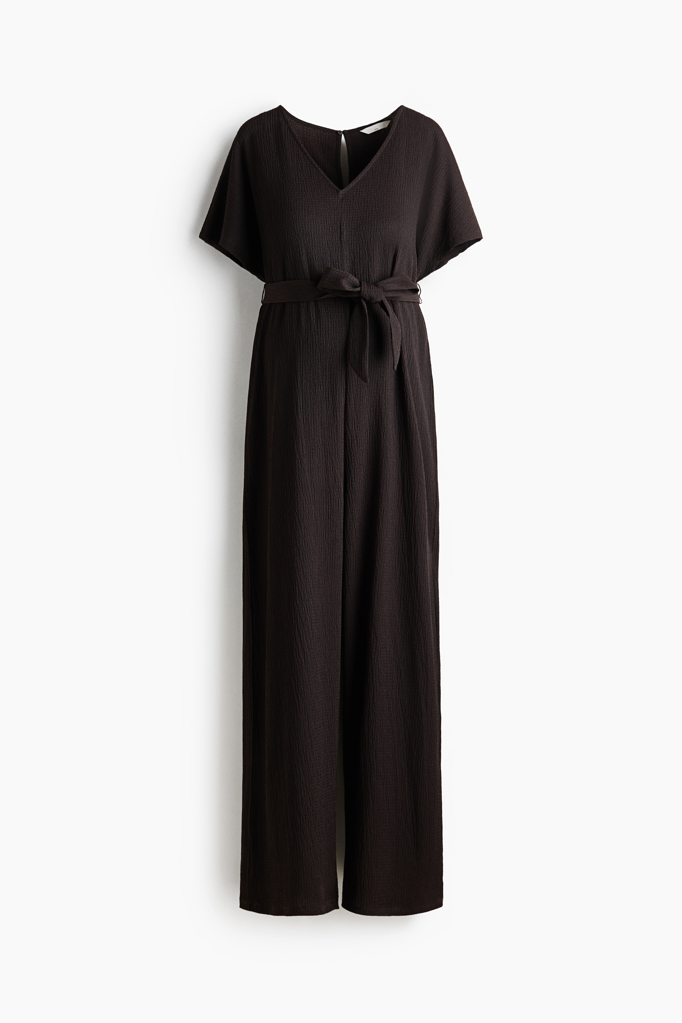 MAMA Short-sleeved tie-belt jumpsuitAuxiliar