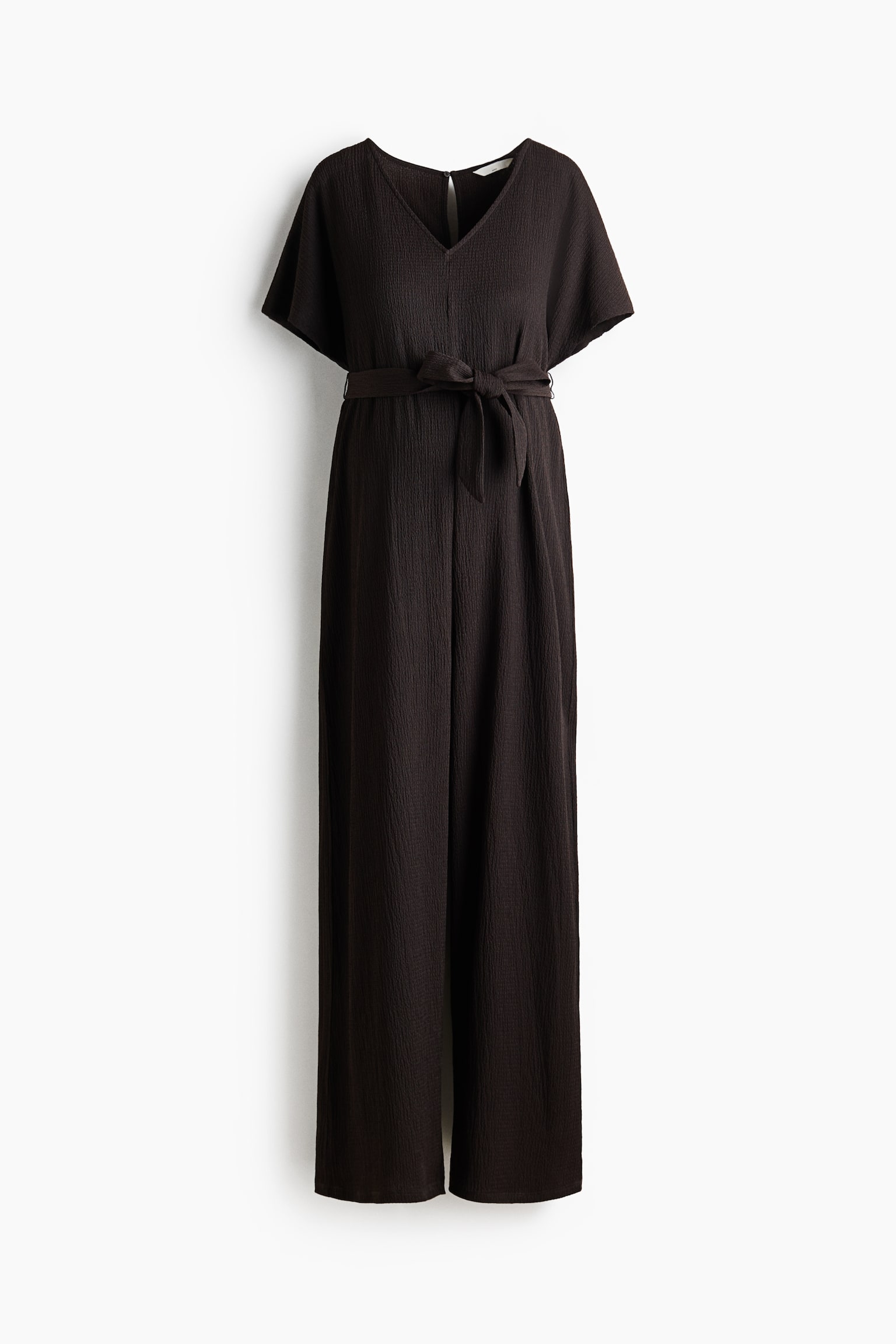MAMA Short-sleeved tie-belt jumpsuit - 1