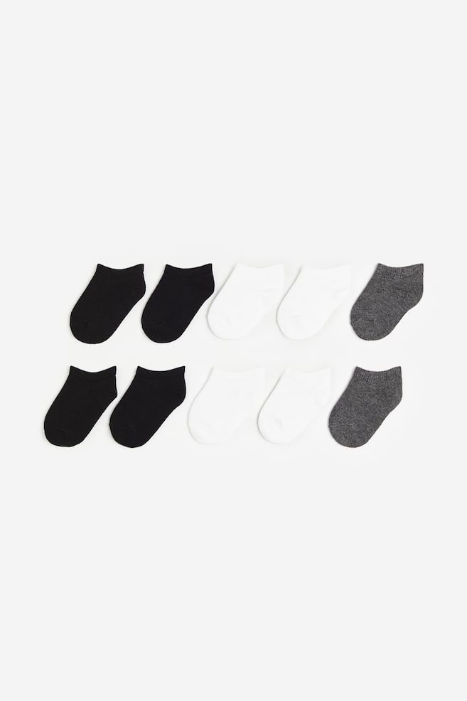 10-pack shaftless socks - Black/White/Dark blue/Turquoise - 1