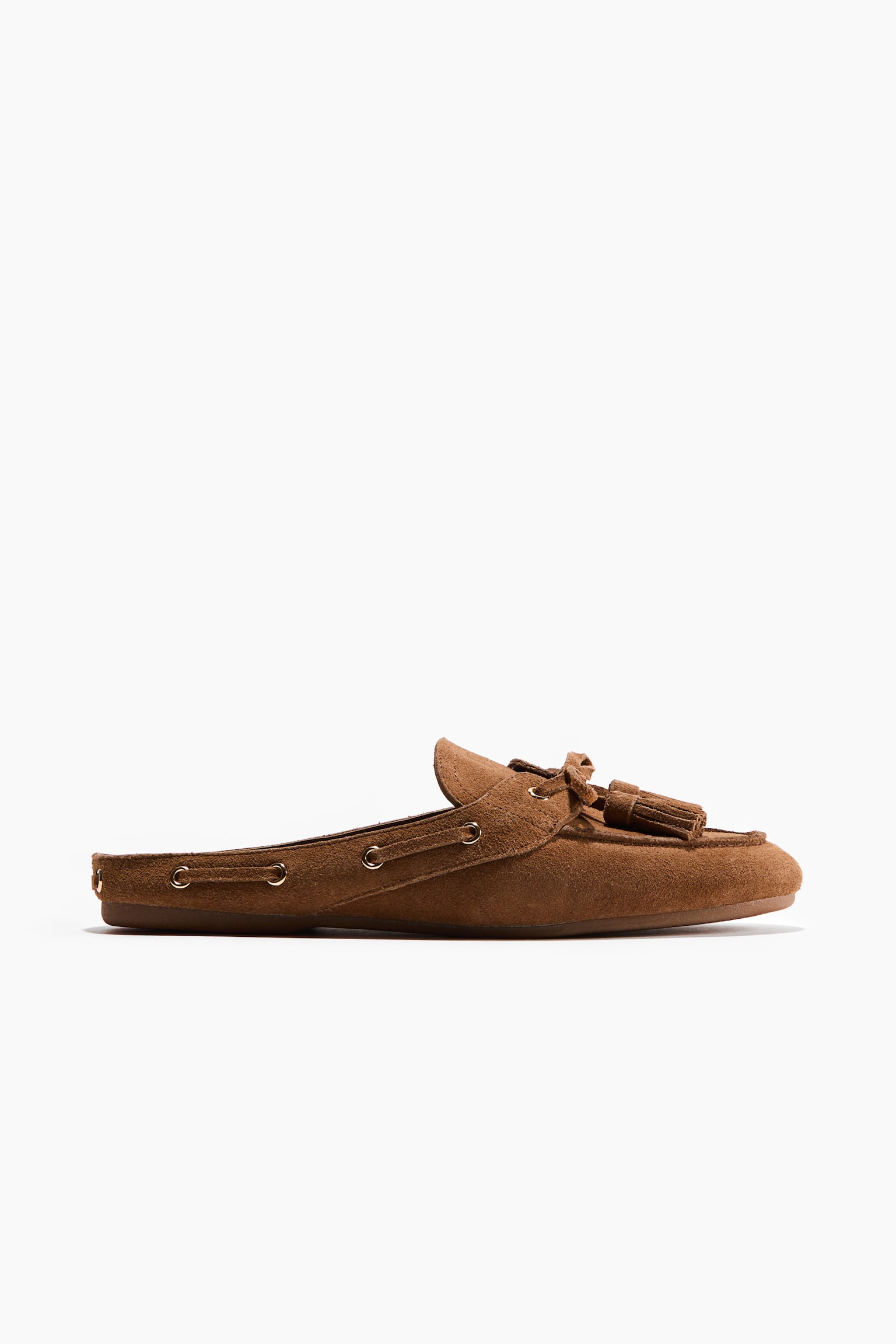 Split suede mules - Brown - 4