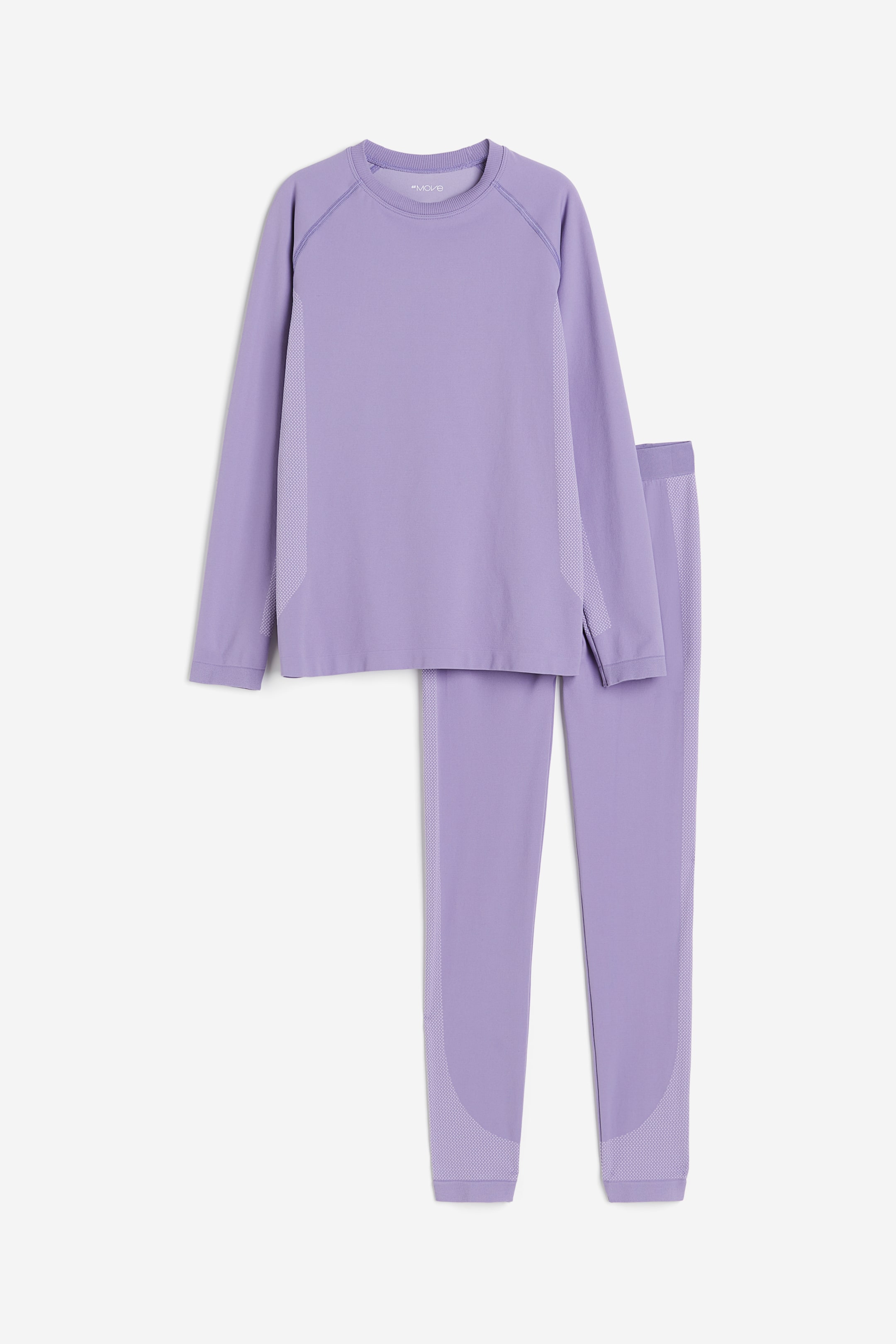 Se større billede: 2-delt seamless baselayer-sæt - Lilla - BØRN | H&M DK 1