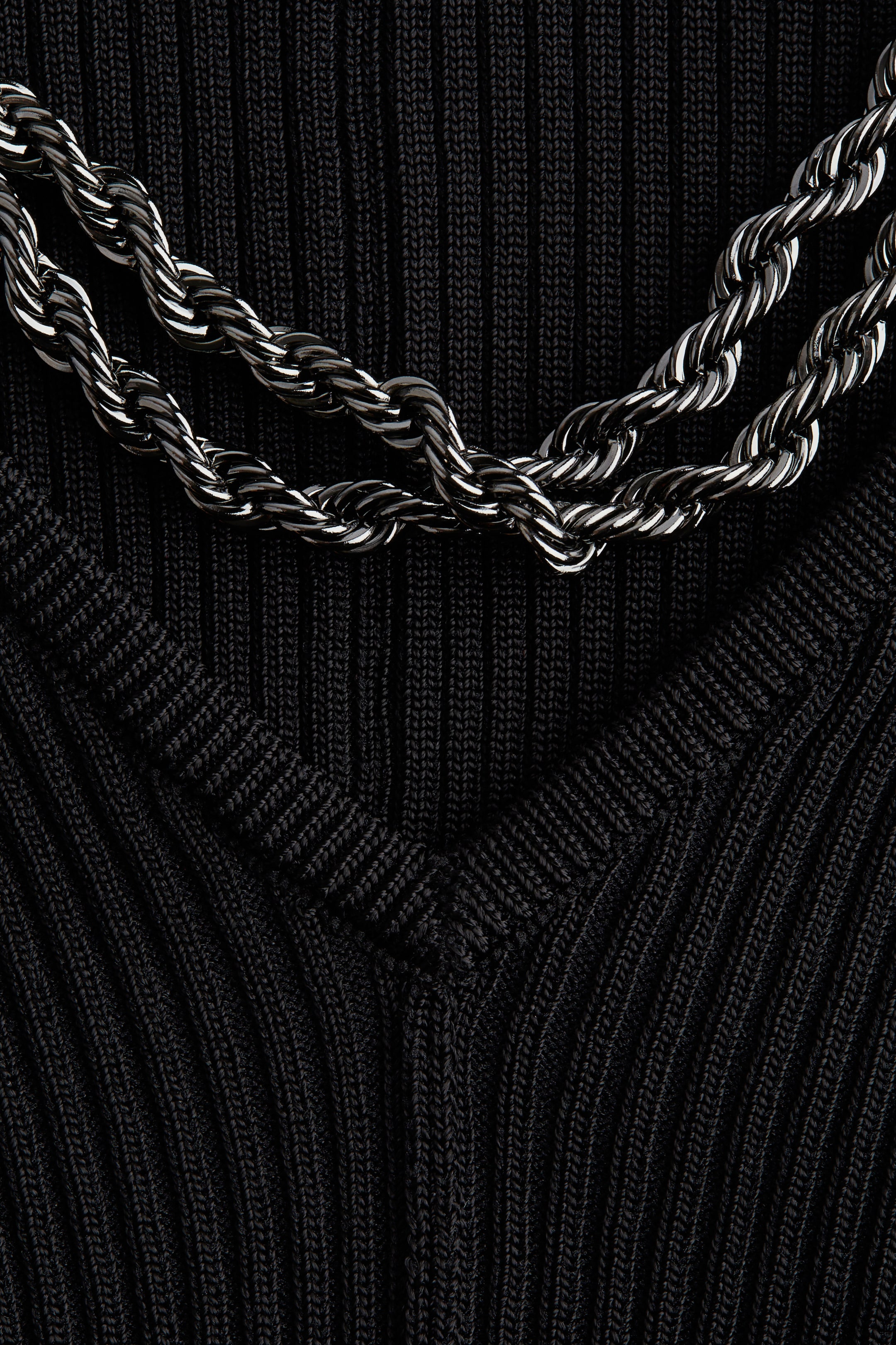 Visualizza immagine più grande: Maglia con catena decorativa - Nero - DONNA | H&M IT 7