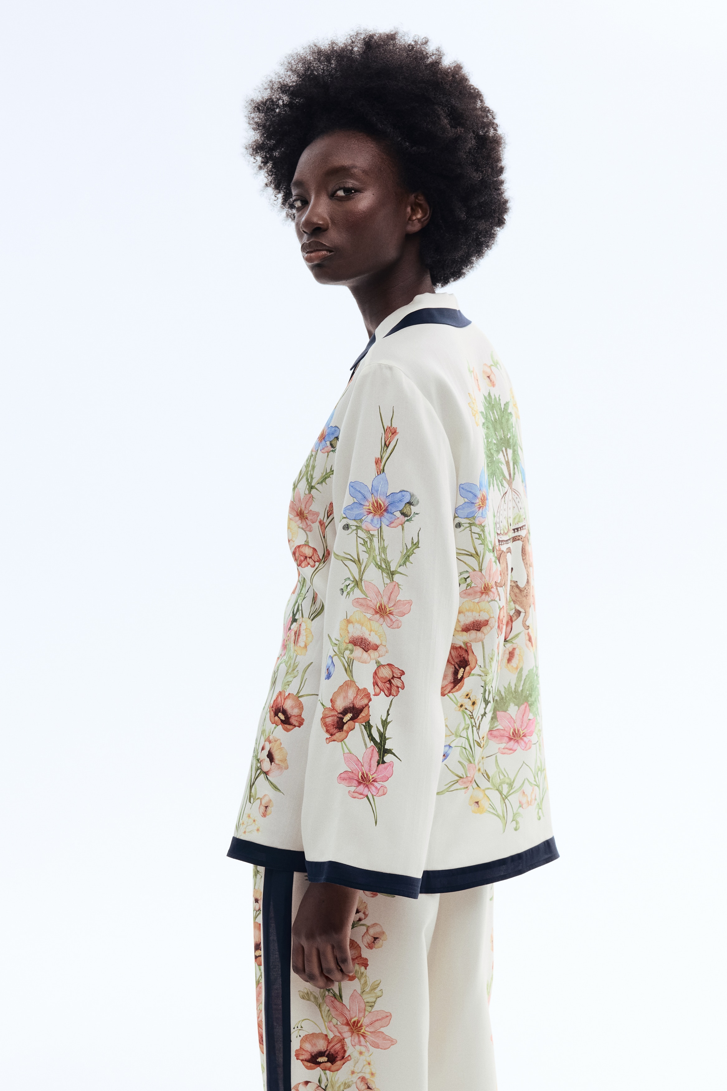 Printed lyocell resort shirt