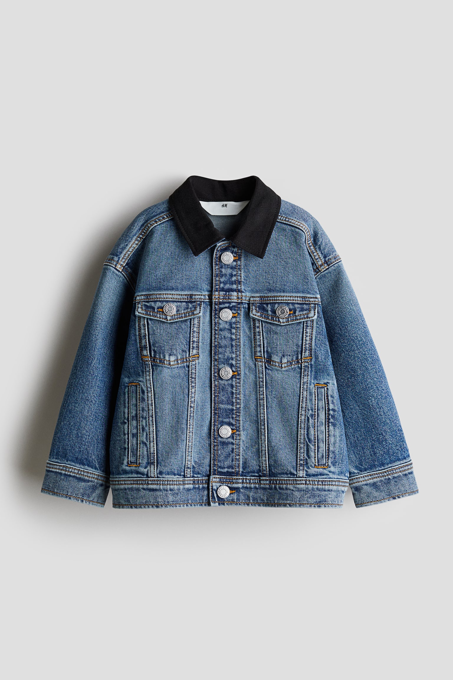 Oversized denim jacket - Denim blue - 1