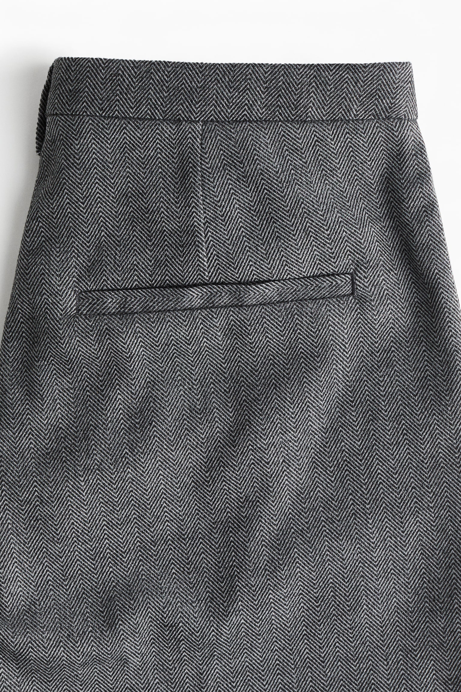 Wide tailored trousers - Dark grey/Herringbone pattern/Light beige/Checked - 3