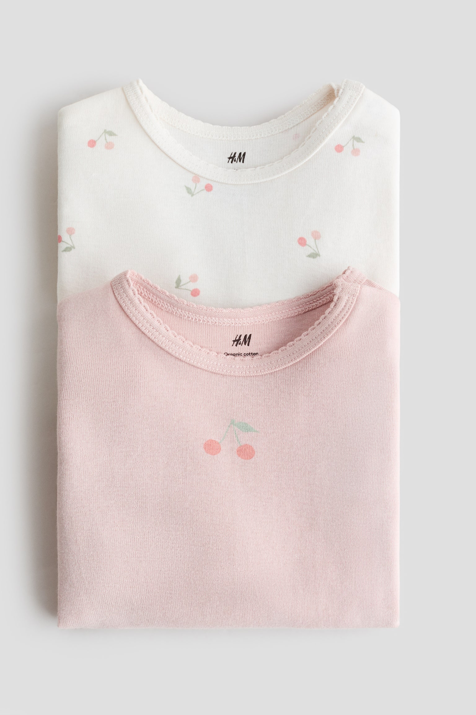 2'li Uzun Kollu Body - Açık pembe/Kirazlar/Koyu yeşil/Araçlar - 2