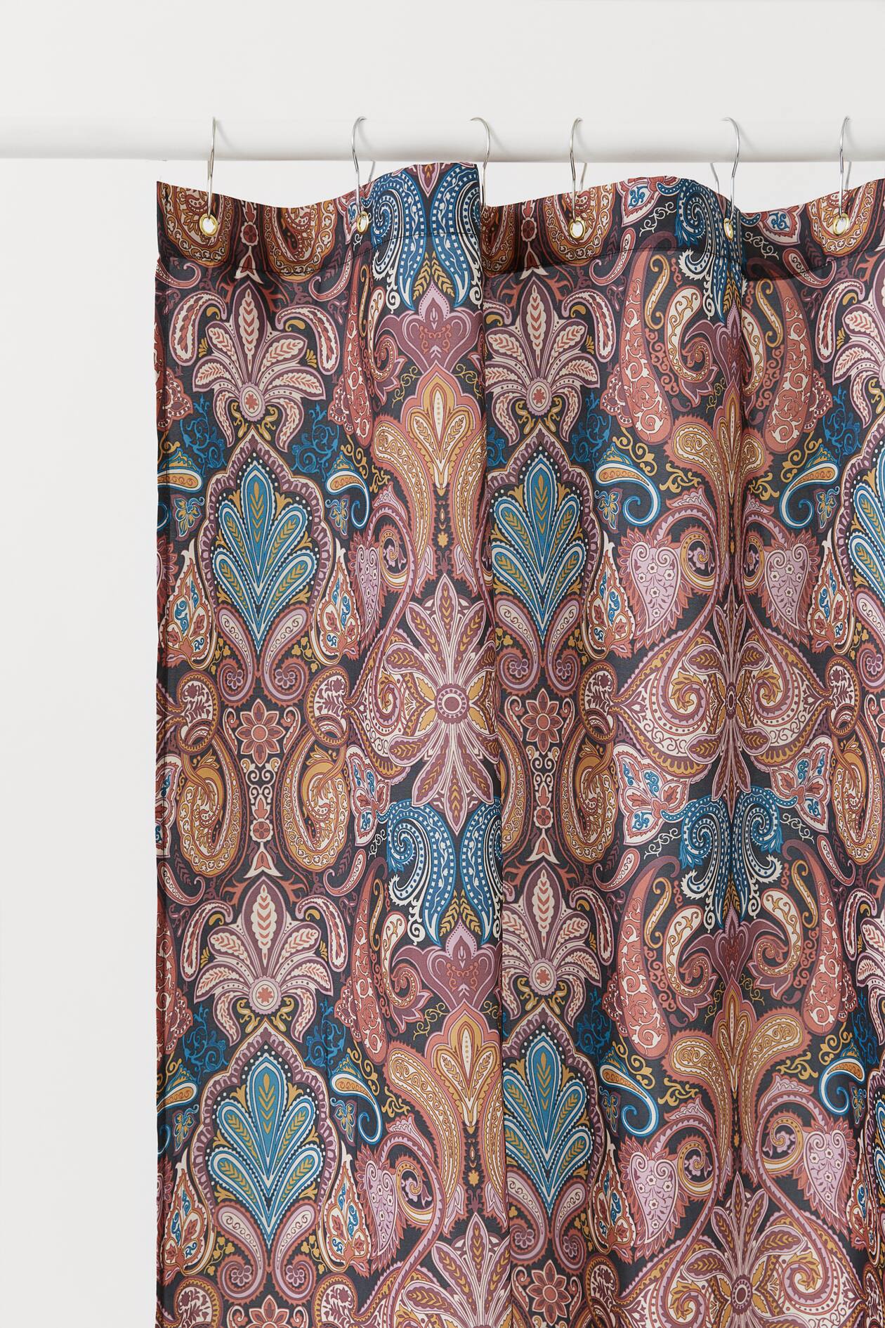 Douchegordijn met dessin Donkergeel/paisleydessin HOME H&M NL