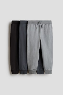 3-pack joggers i bomull