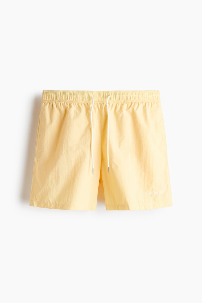 Pantalón corto Relaxed Fit - Amarillo/Azul marino/Burdeos/Rayas - 1