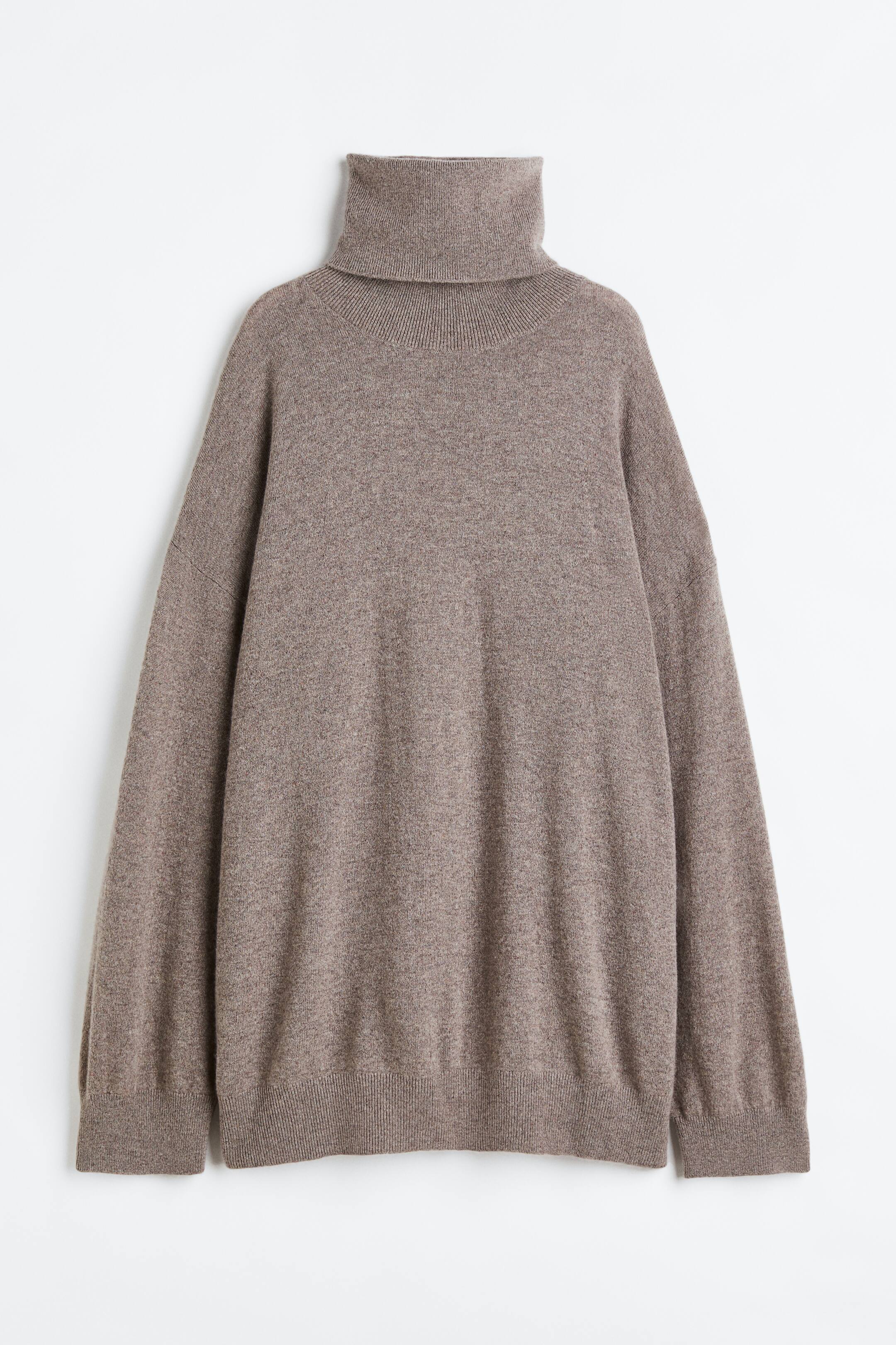 View larger image: Cashmere polo-neck jumper - Greige - Ladies | H&M 1