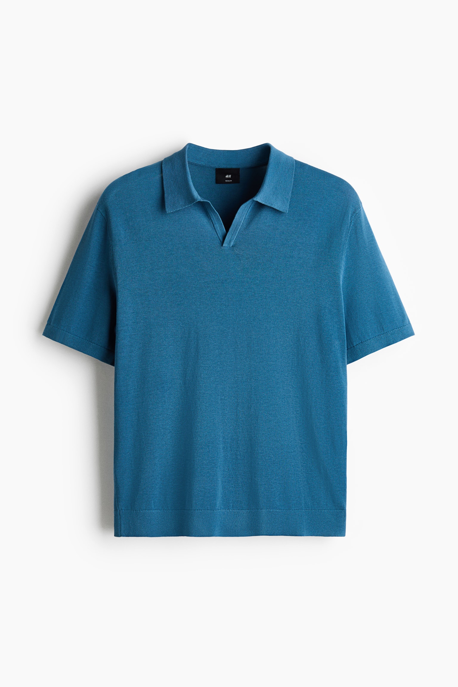 Μπλούζα polo από σύμμεικτο μετάξι Regular Fit - Μπλε/Μαύρο/Ανοιχτό μπεζ/Σκούρο καφέ - 1