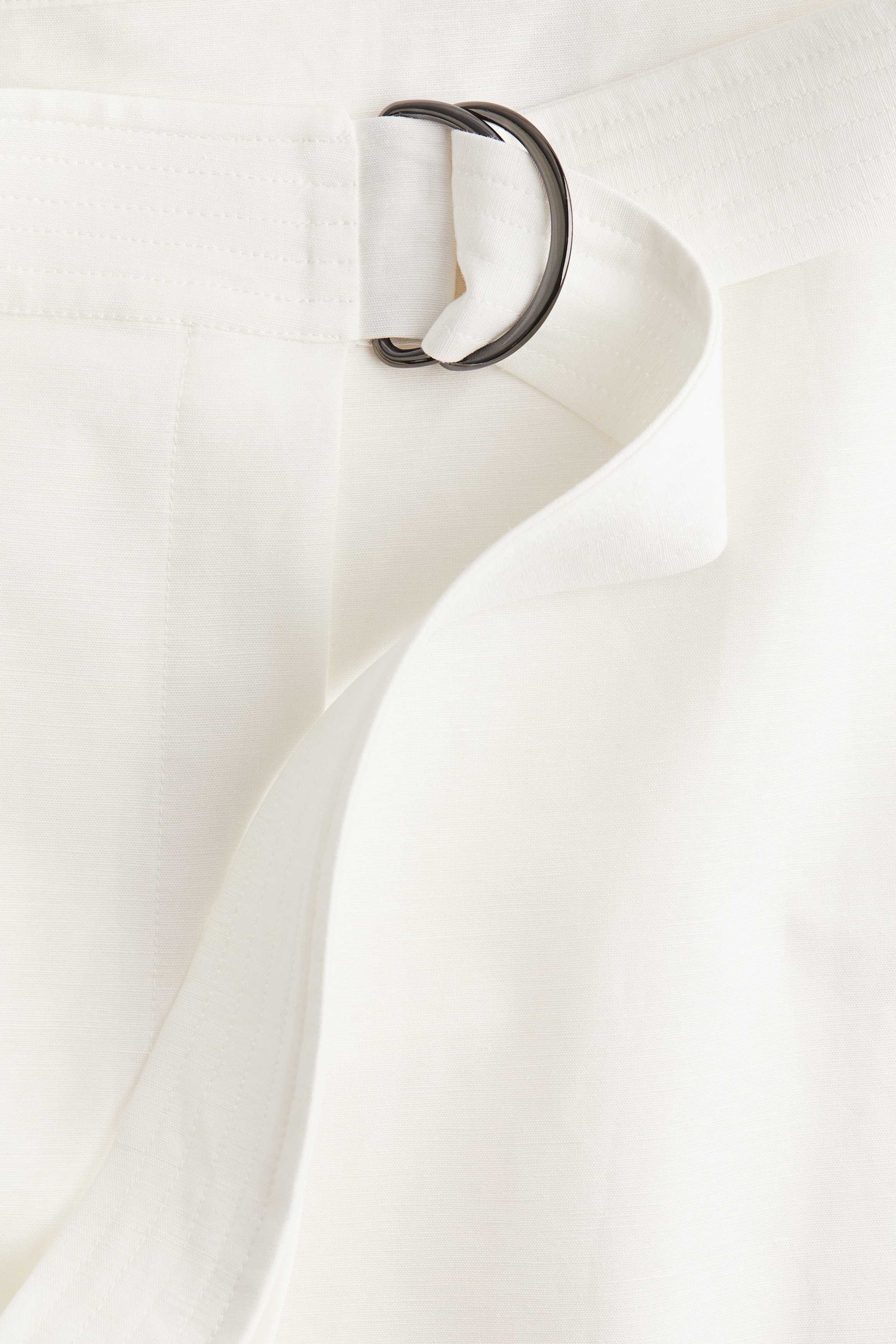 Linen-blend wrap skirt