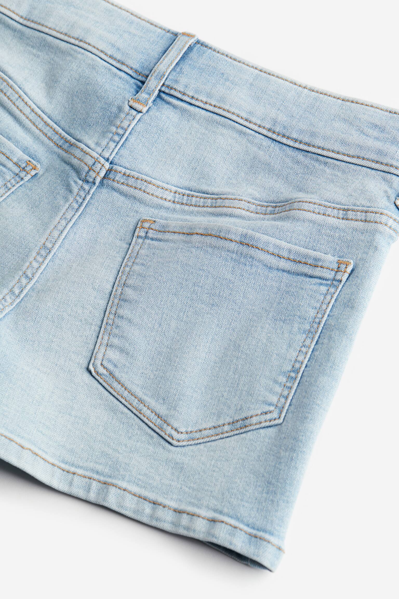 Quần short denim - Màu xanh denim nhạt - 2