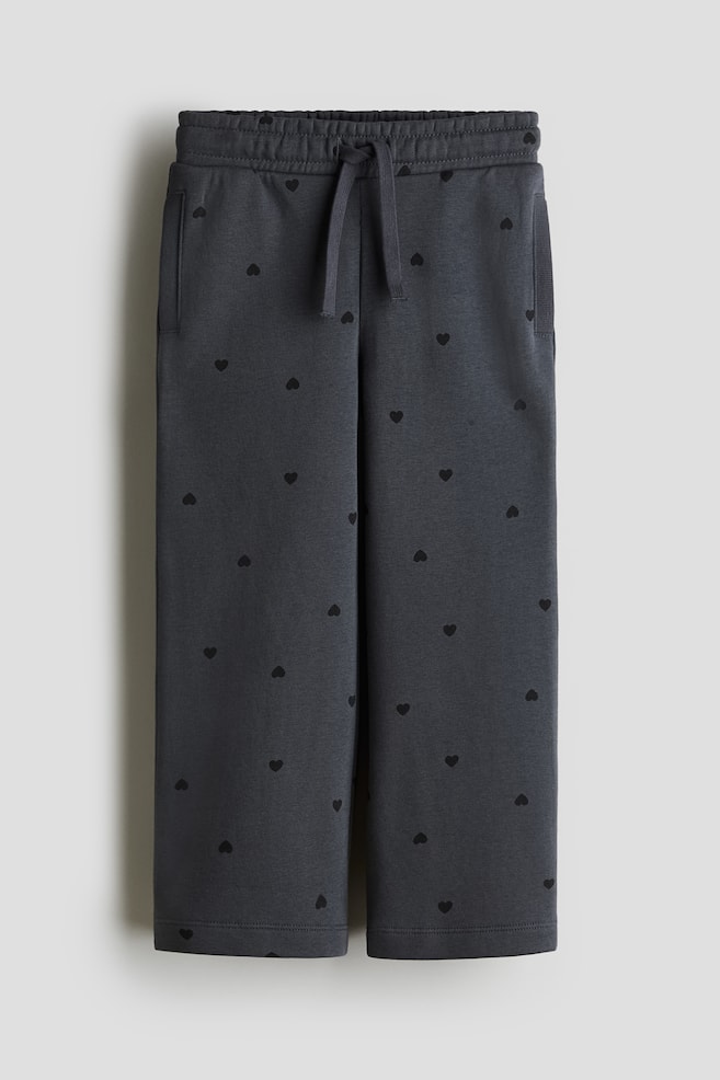 Wide Brushed-Inside Joggers - Dark gray/hearts/Light pink/Light beige/leopard print/Pink/Light pink/Light purple - 1