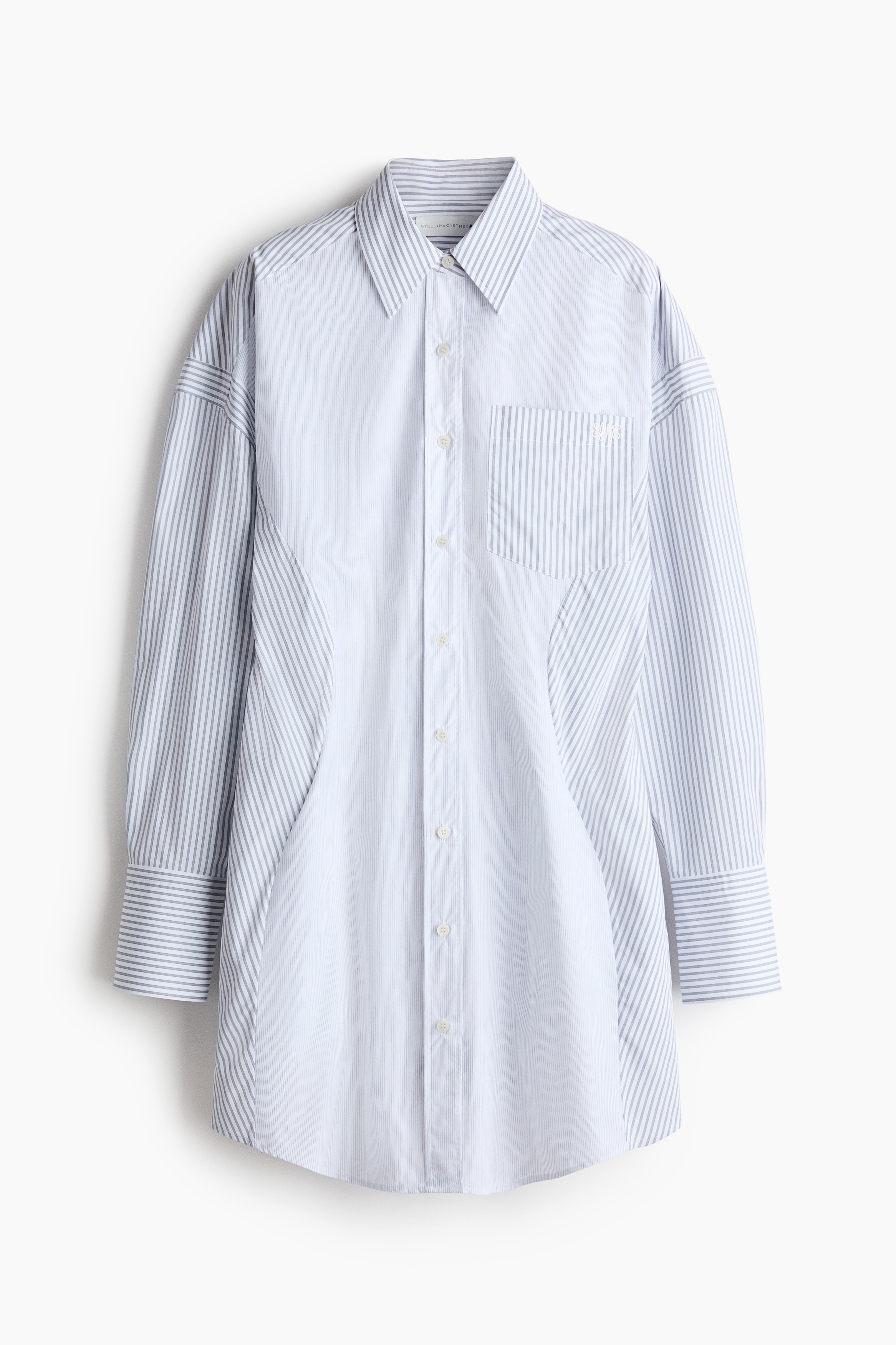 Robe chemise en popeline de coton