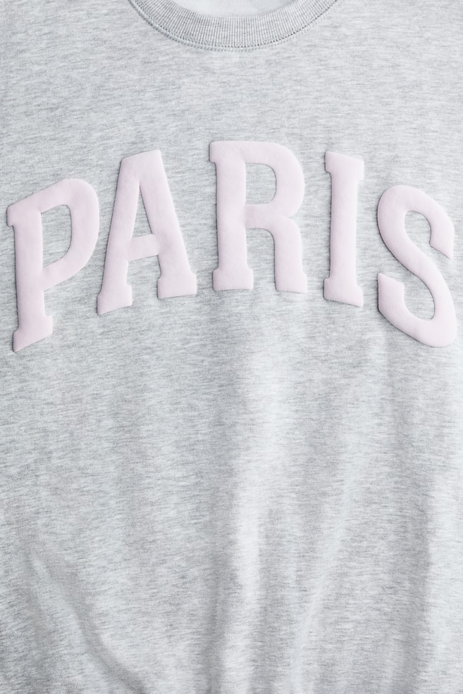 Sweatshirt mit Motiv-Hellgraumeliert/Paris - 4