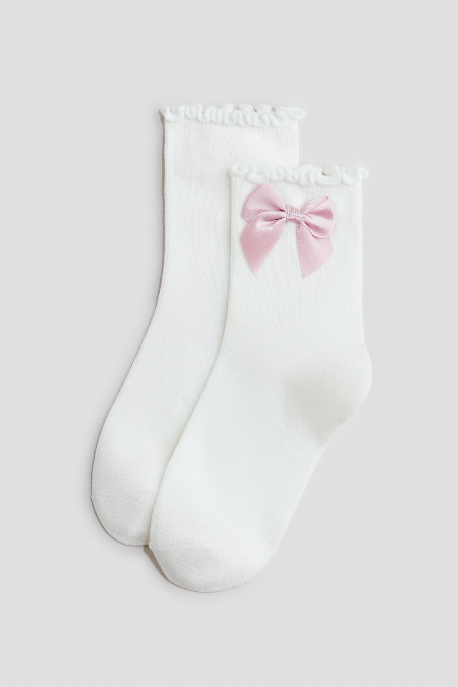 Комплект от 3 чифта чорапи с волани - Светлорозов/Лилав/Тъмновиолетов/Светлорозов/Крем - 3